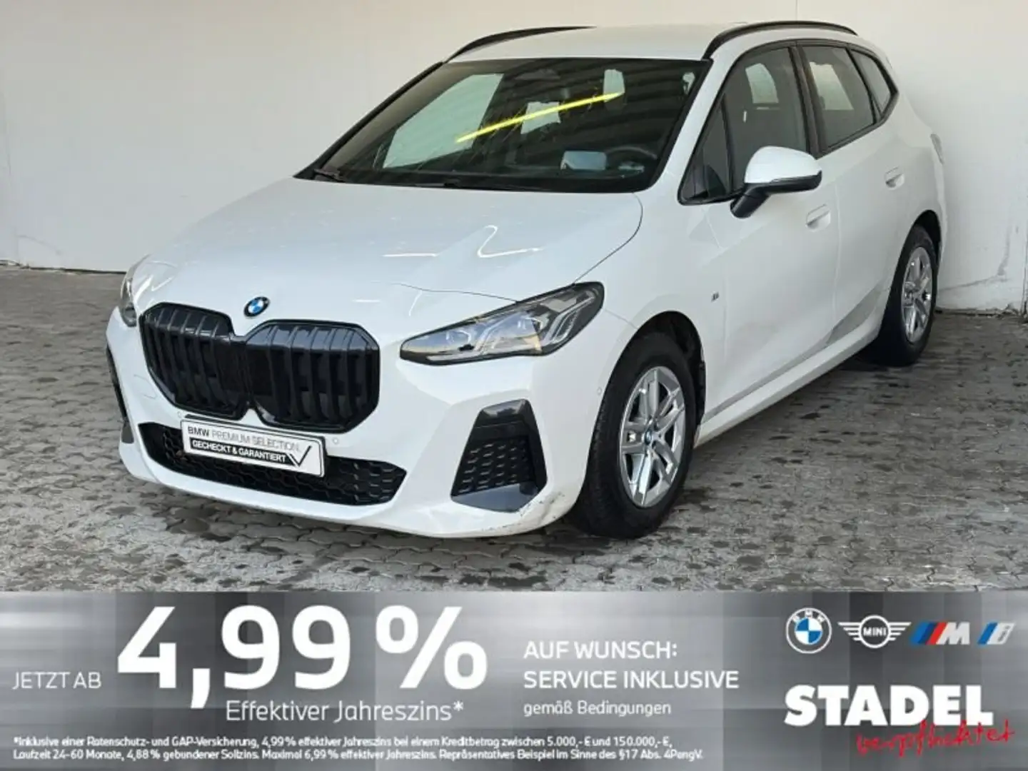 BMW 220 i Active Tourer M Sport Navi.LED.ACC.360°.AHK Weiß - 2