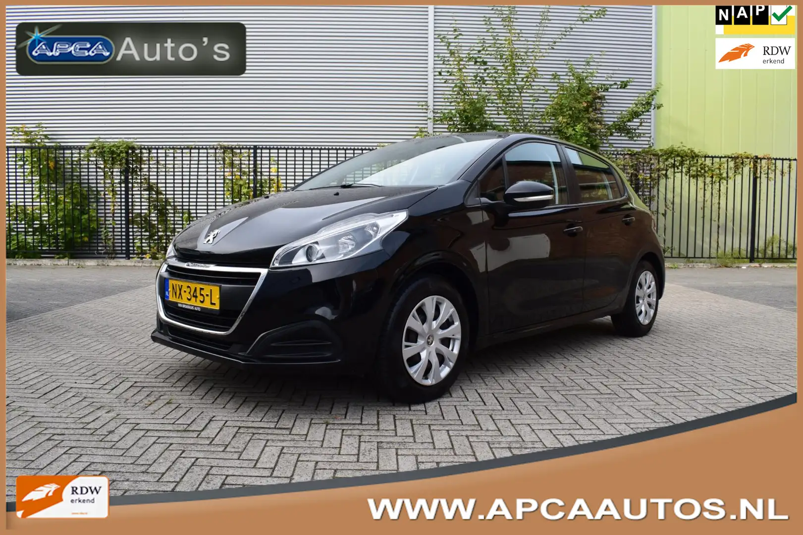 Peugeot 208 1.2 PureTech Active 12 mnd GARANTIE DBriem is vv N Zwart - 1