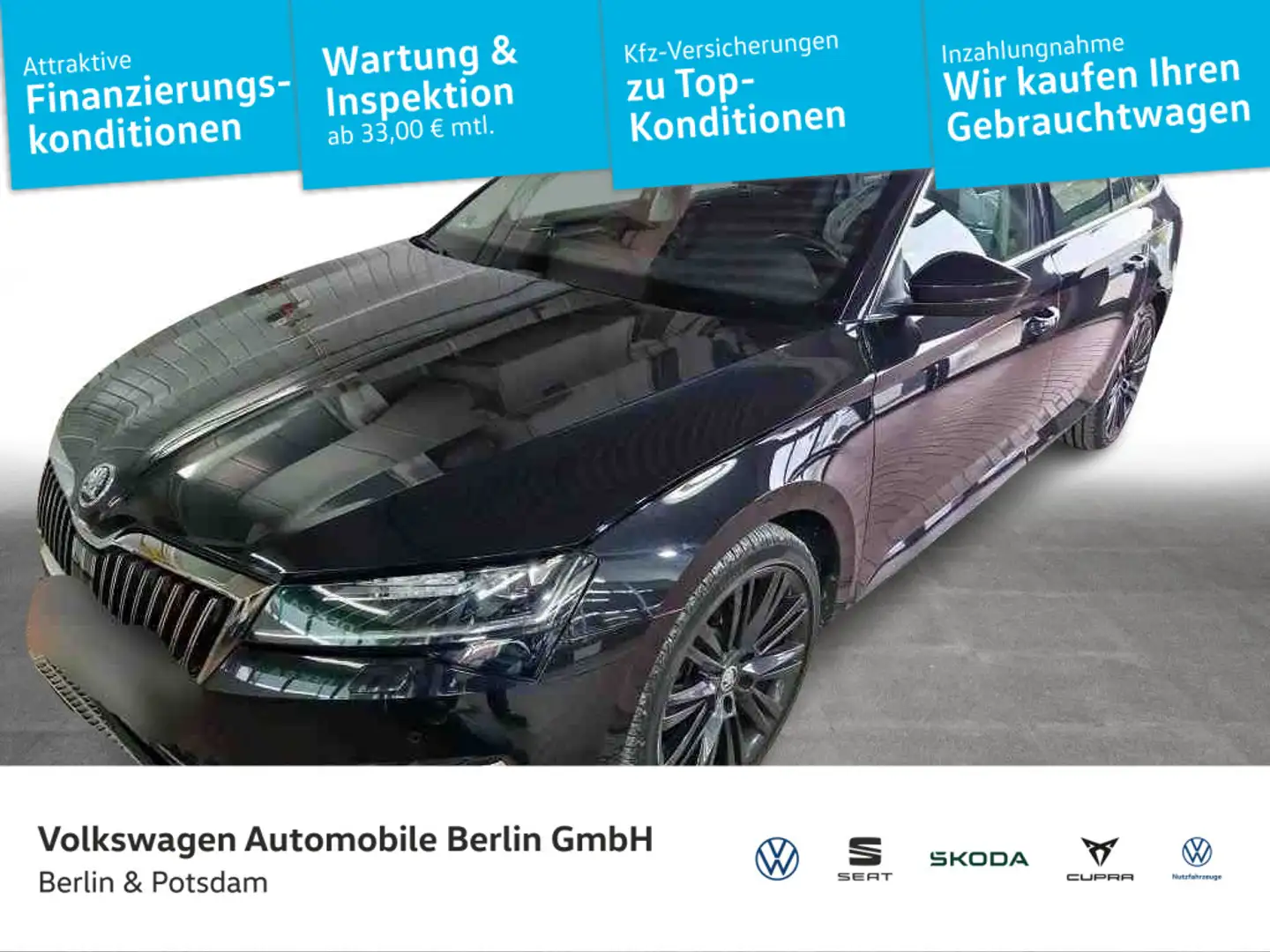Skoda Superb Combi 1.5 TSI ACT Style Pano Nav LED-Matr Schwarz - 1