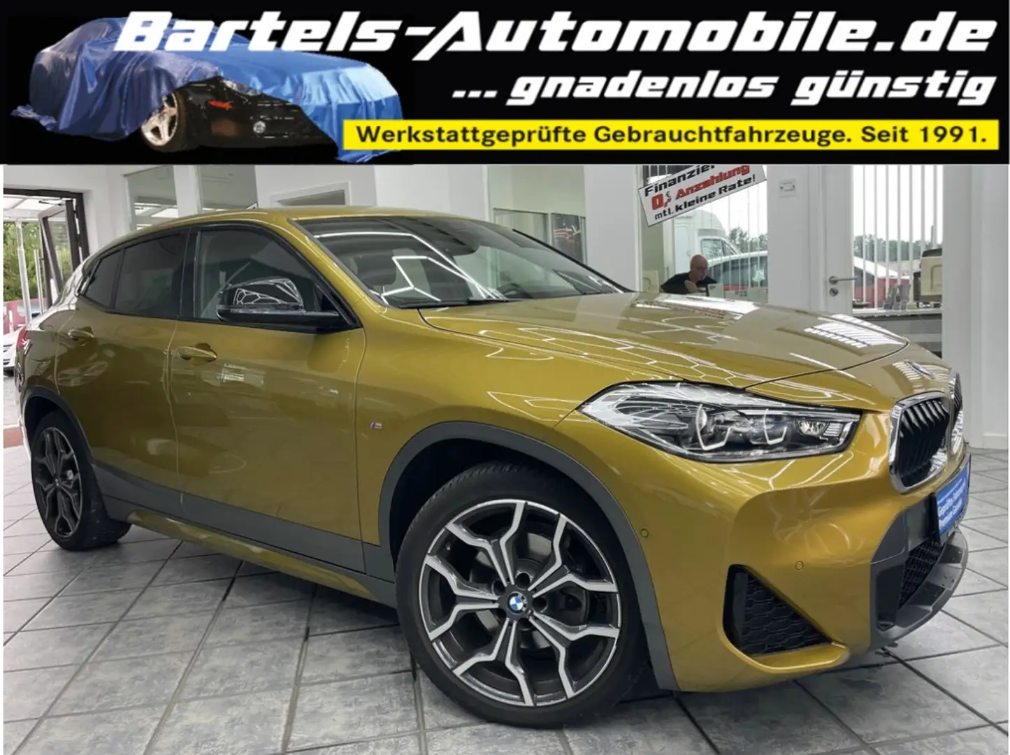 BMW X2 18 dA sDrive M Sport X, LED, Leder, Navi, DAB Auriu - 1
