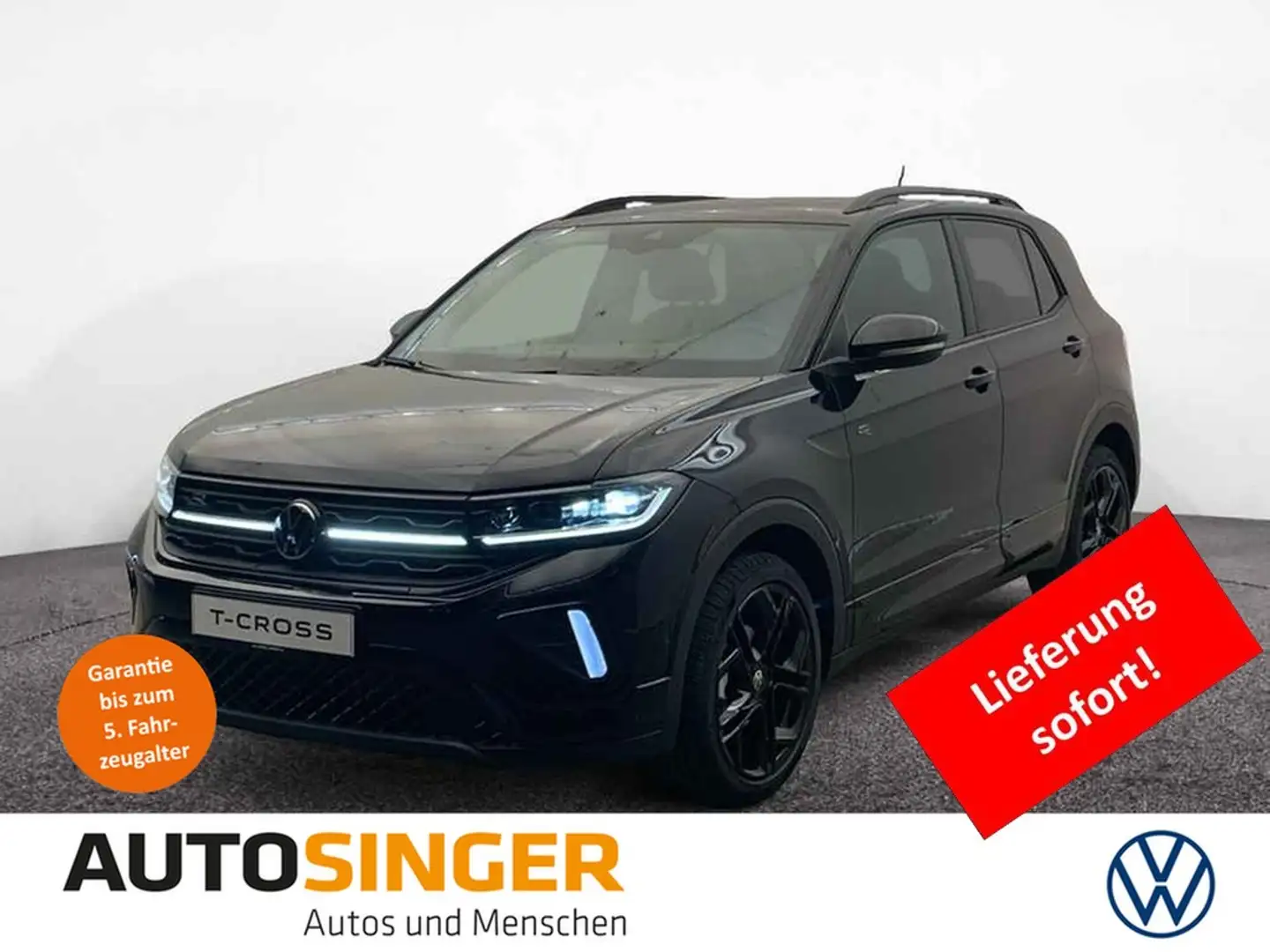 Volkswagen T-Cross R-Line 1.5 TSI DSG AHK*CAM*NAV*MATRIX*ACC Schwarz - 1