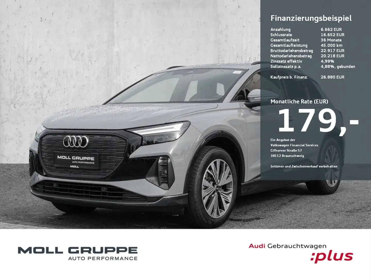 Audi Q4 e-tron Q4 35 e-tron AUT KLIMAA. LED LM NAVI PDC Grigio - 1