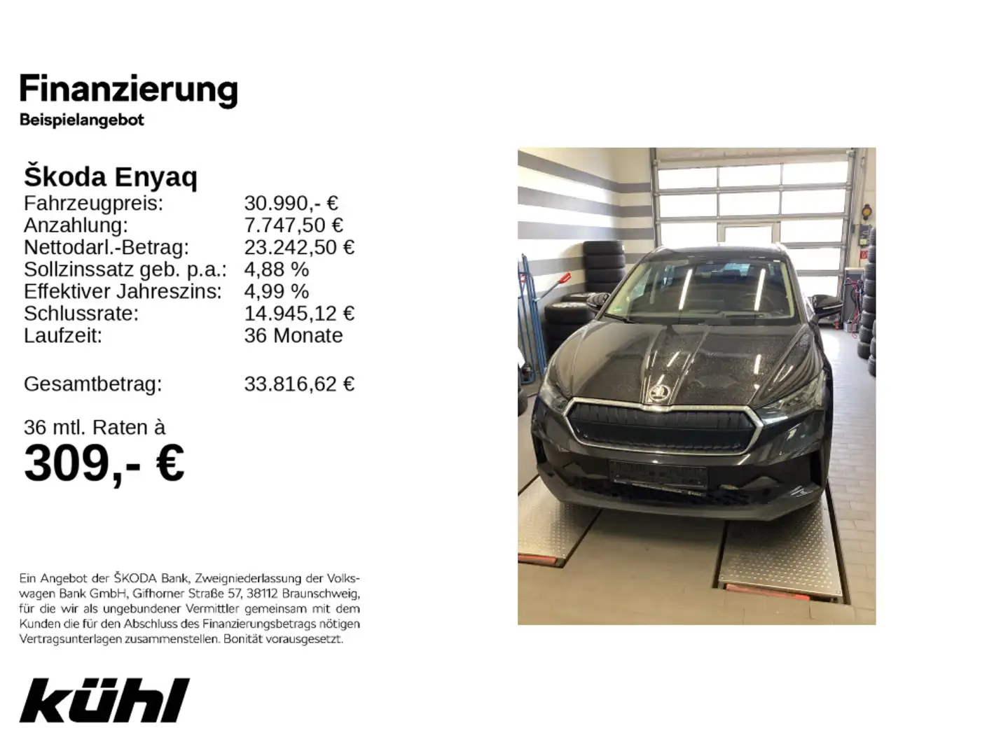 Skoda Enyaq iV 80 150kW ecoSuite Navi,LM21,Drive Sport Schwarz - 1