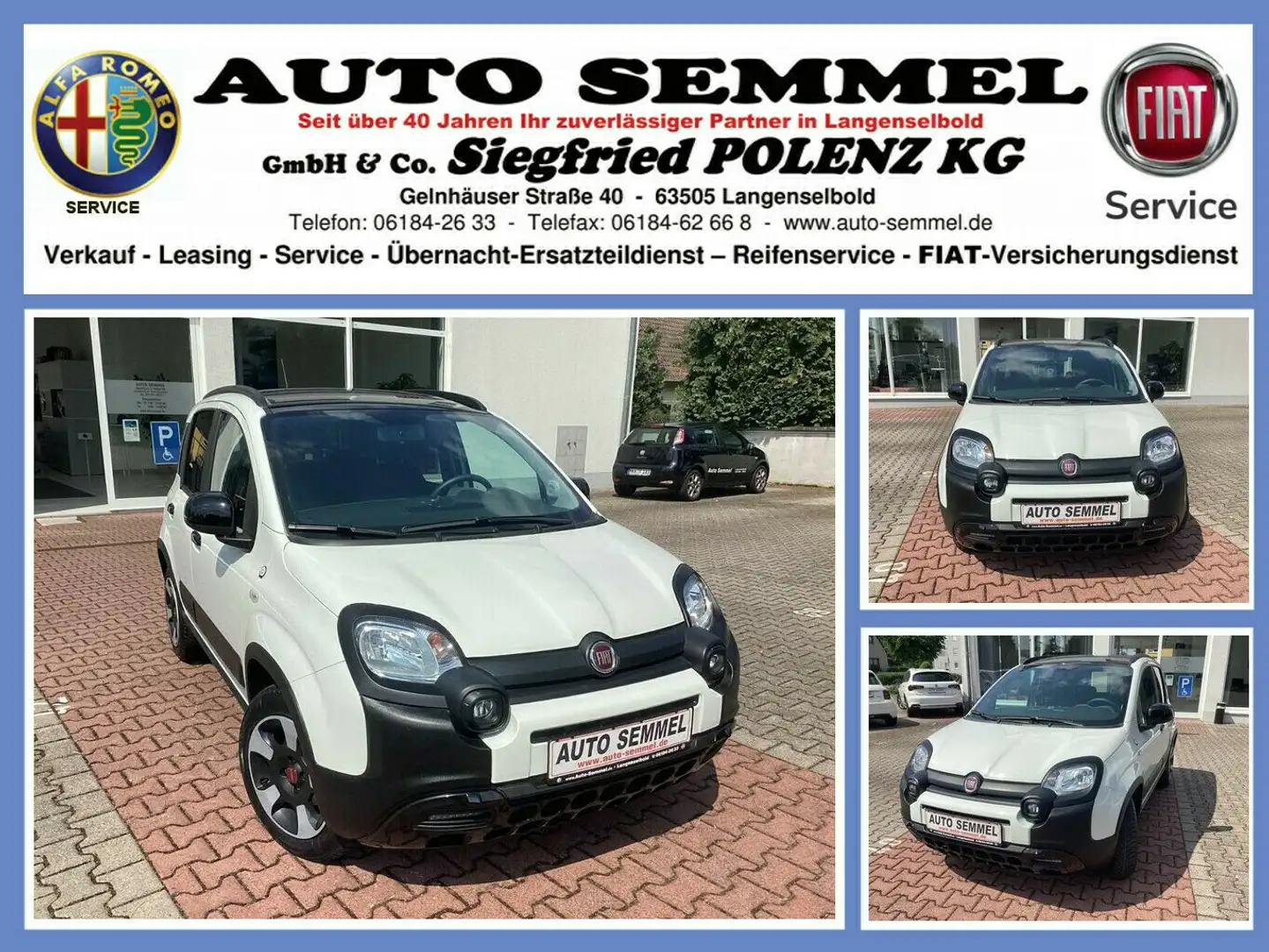 Fiat Panda 1.2 8V Cross WAZE Blanc - 1