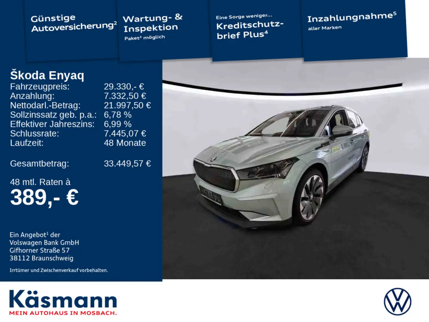 Skoda Enyaq iV 80 Suite AHK MATRIX WÄRMEPUMPE Silber - 1