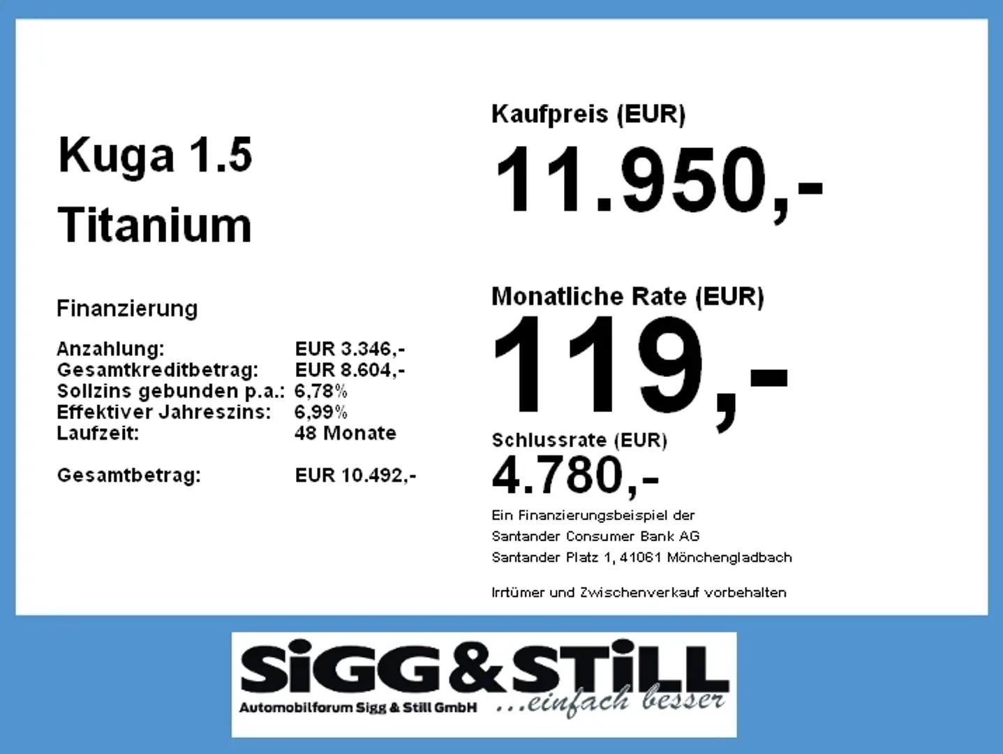 Ford Kuga 1.5 Titanium AHK*KLIMAAUT*SHZ*PARK-ASS*ALU17'' Grau - 2