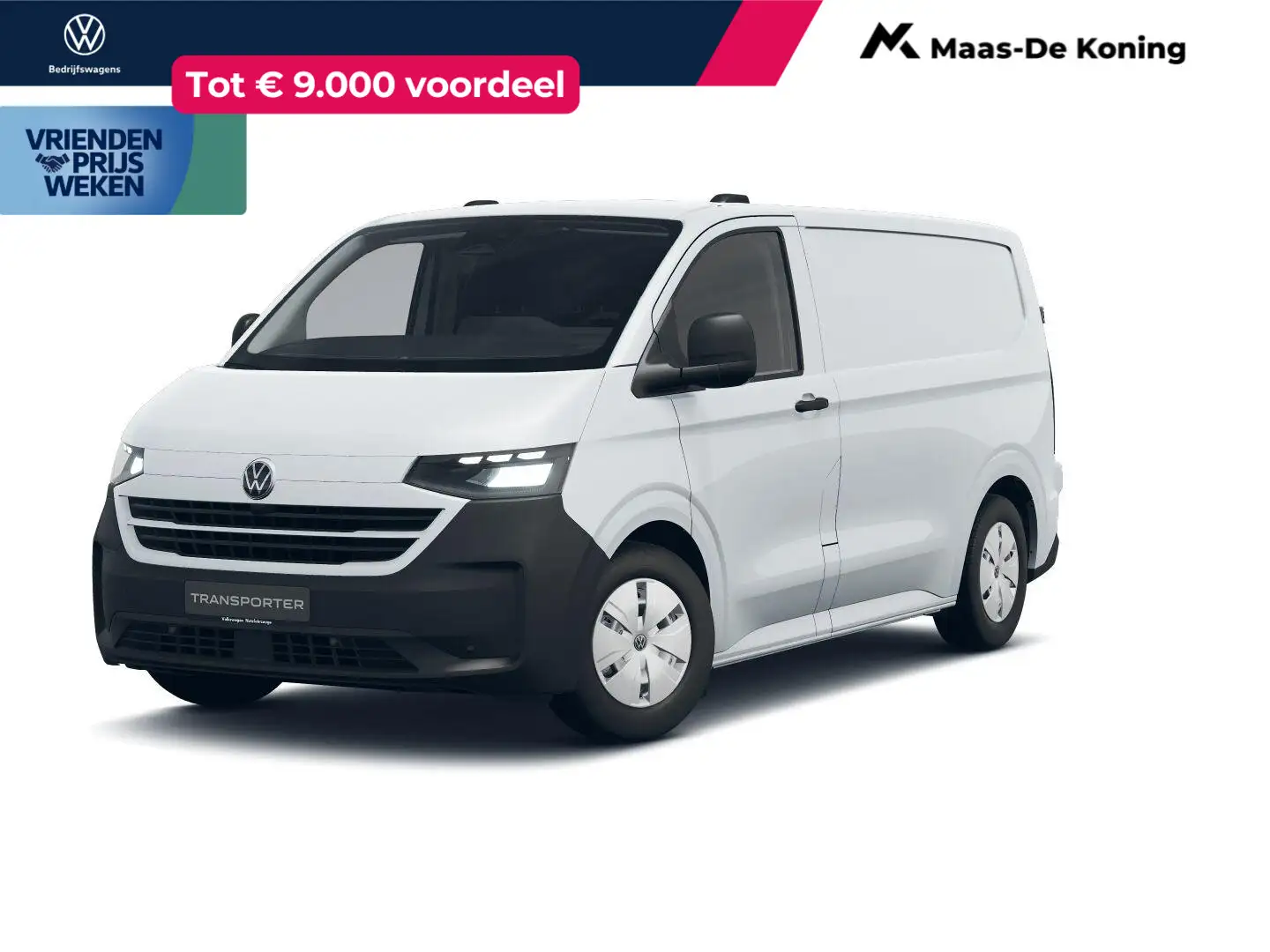 Volkswagen Transporter Bedrijfswagens e-Transporter Bestelwagen Life 64kW Wit - 1