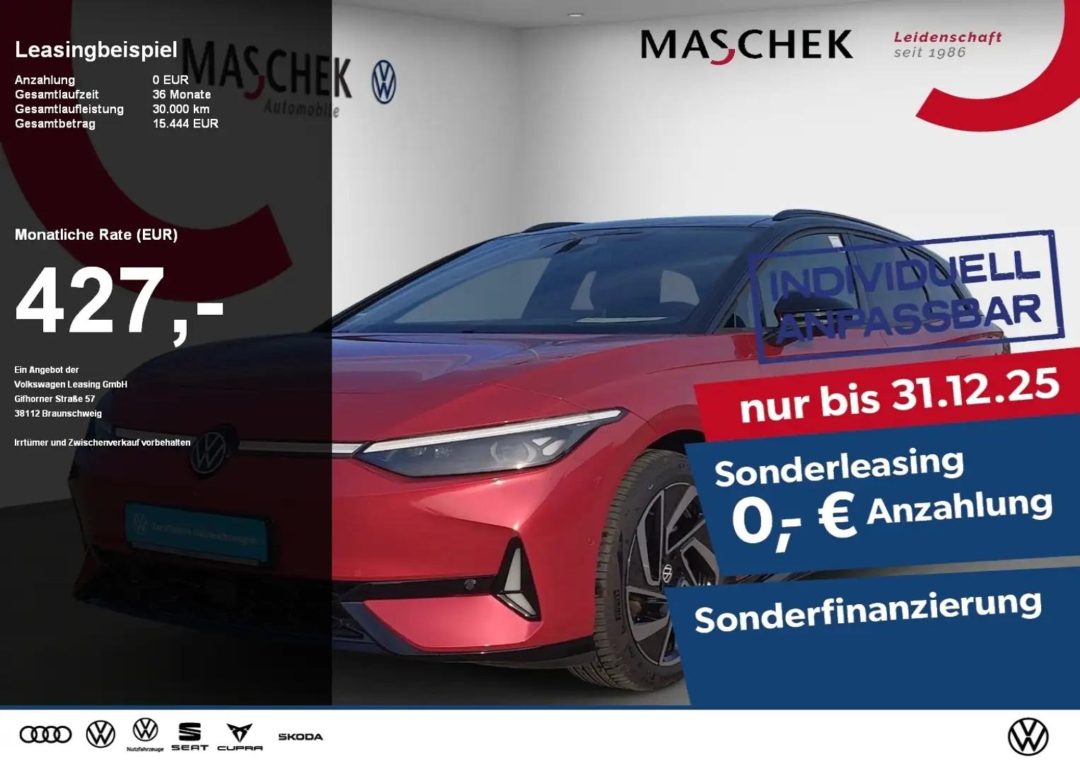 Volkswagen ID.7 Tourer GTX Sonderleasing Wärmepumpe Matrix HUD ACC Schwarz - 1