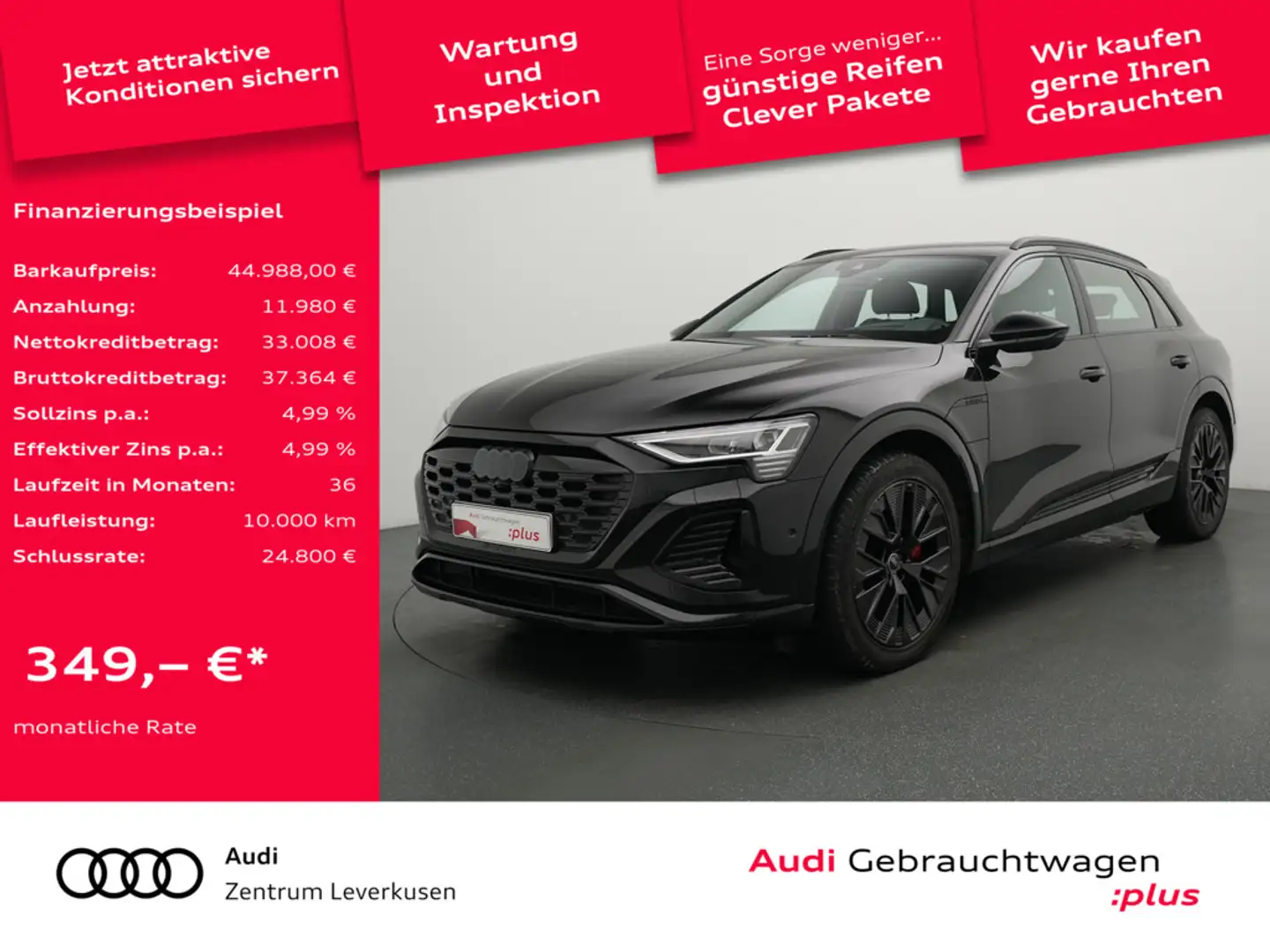 Audi Q8 e-tron S line 95KWH PANO MATRIX AHK B&O LU Schwarz - 1