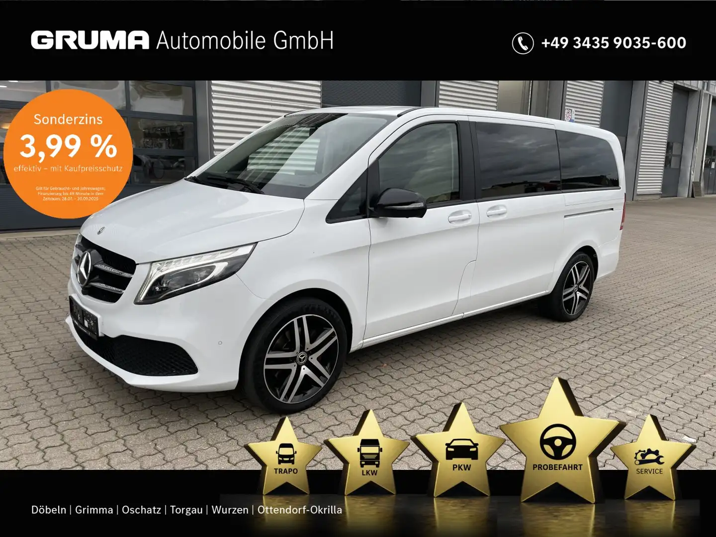 Mercedes-Benz V 250 V 250 d 4MATIC AVANTGARDE EDITION Lang NAVI+KLIMA Blanc - 1