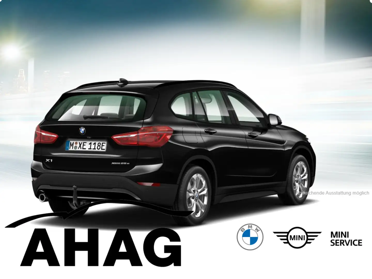 BMW X1 xDrive25e Advantage Steptronic Aut. Klimaaut. Schwarz - 2