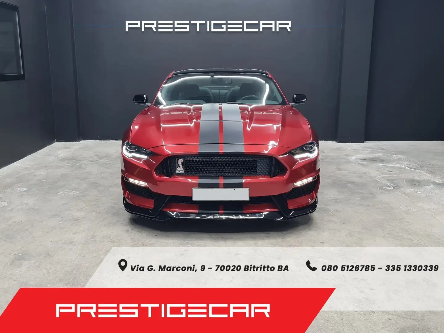 Ford Mustang 2.3 EB 317cv pelle navi android Rosso - 2