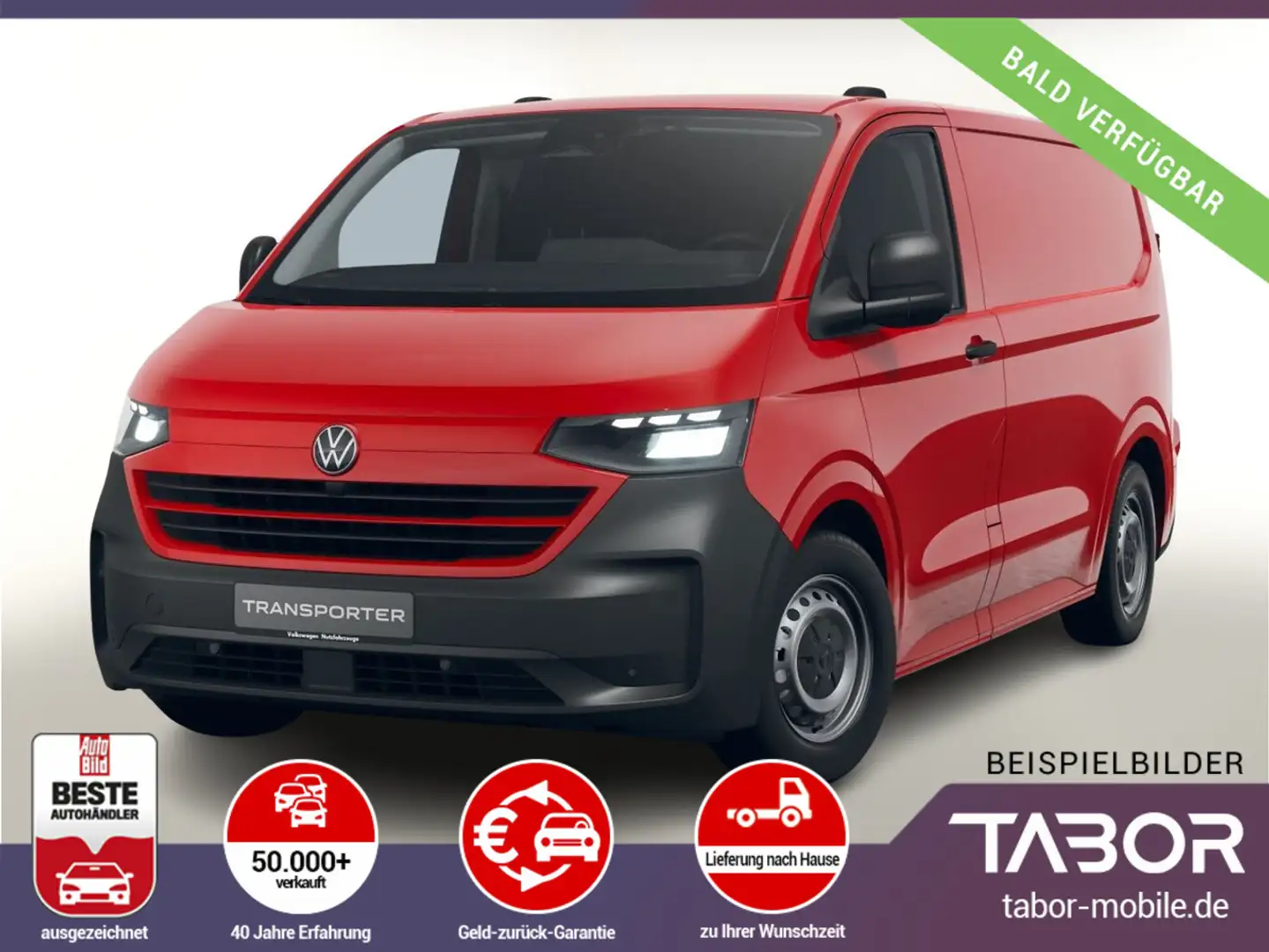 Volkswagen T7 Transporter 2.0 TDI 110 LED PDC Kam HFT 3-S Rood - 2
