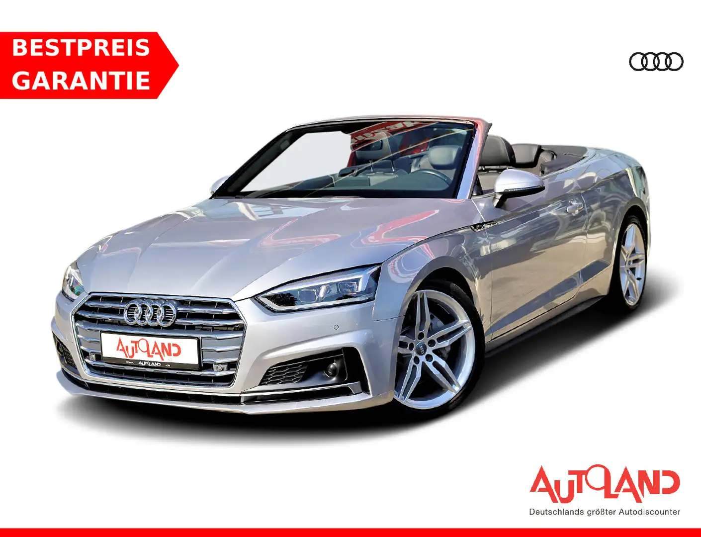Audi A5 Cabriolet 40 TDI sport S Line LED Windschott Silber - 1