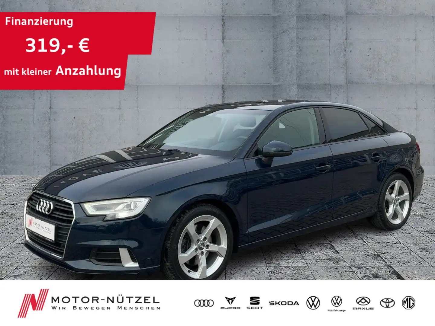 Audi A3 40 TFSI QU S-TR SPORT MATRIX+AHK+BT Blau - 1