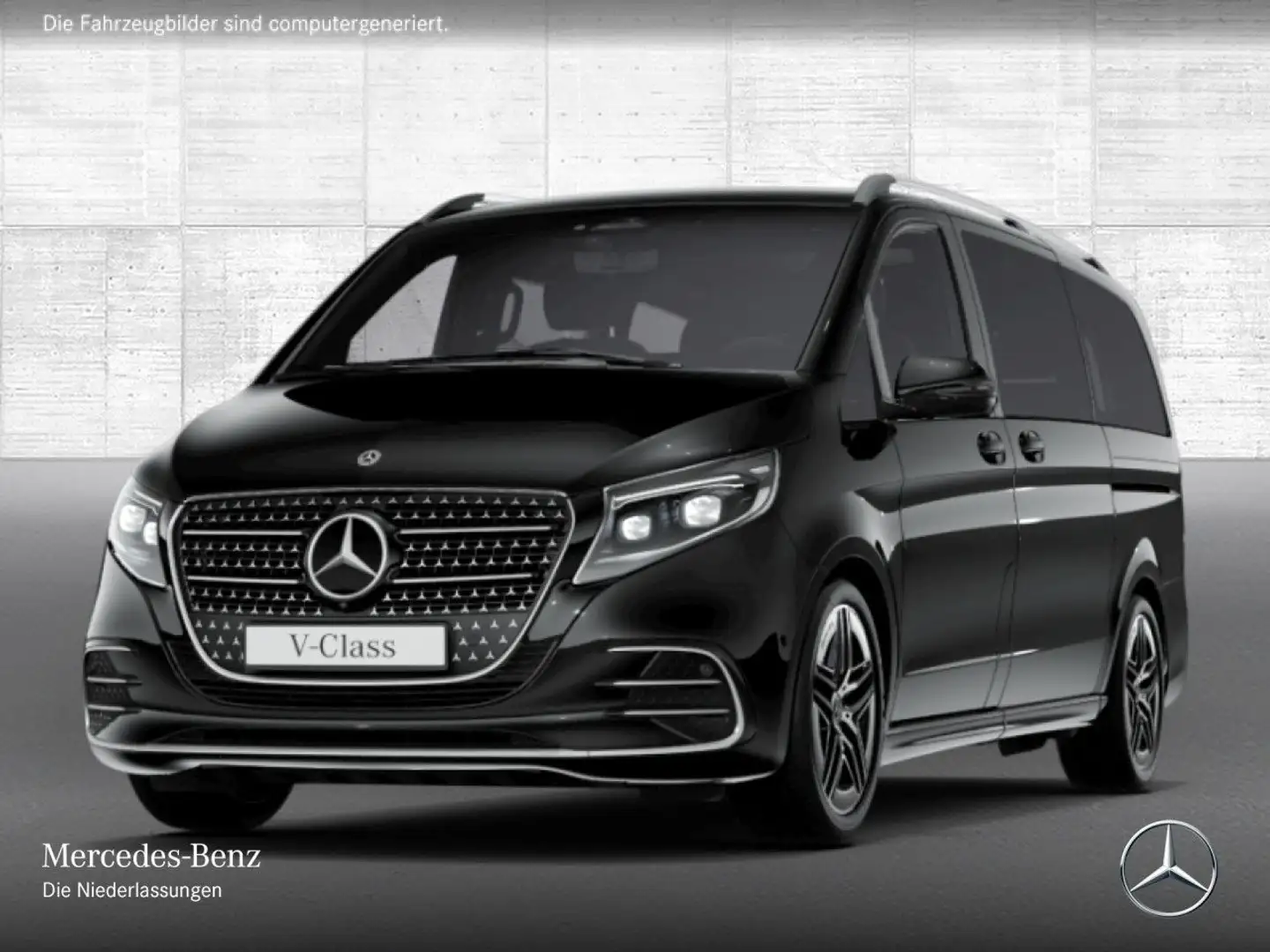 Mercedes-Benz V 250 d AMG+SchiebDa+9G+AHK+StandHZ+Klimaautom Schwarz - 2