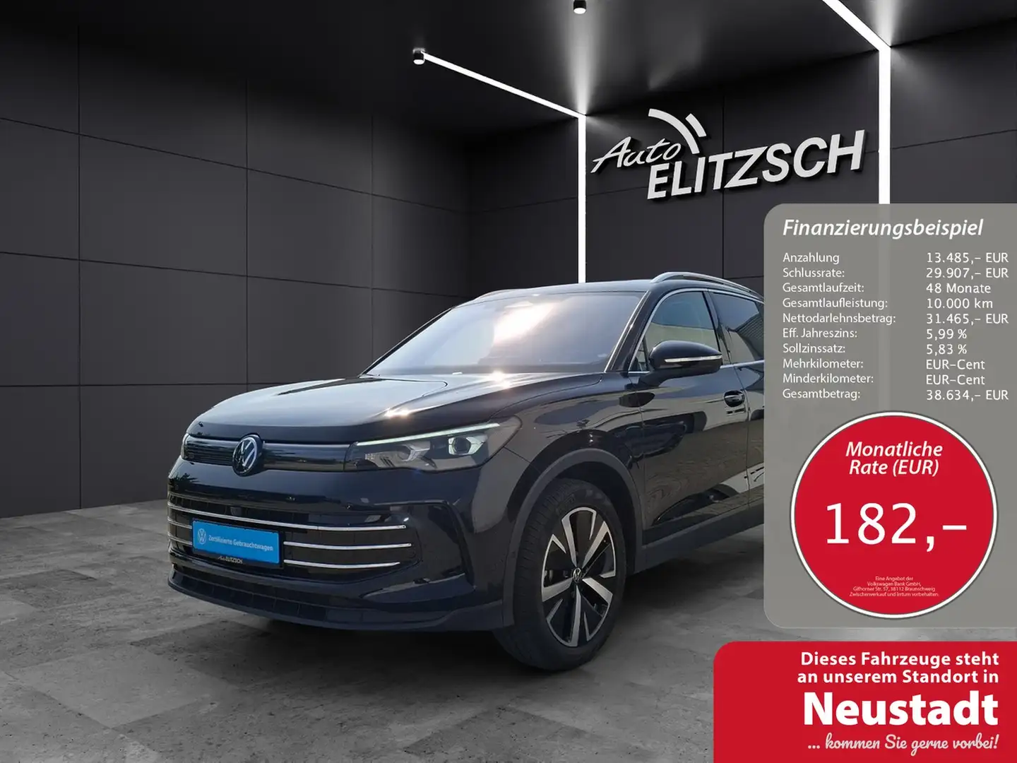 Volkswagen Tiguan TDI Elegance DSG Matrix STH AHK Navi Pano HUD A... Schwarz - 1