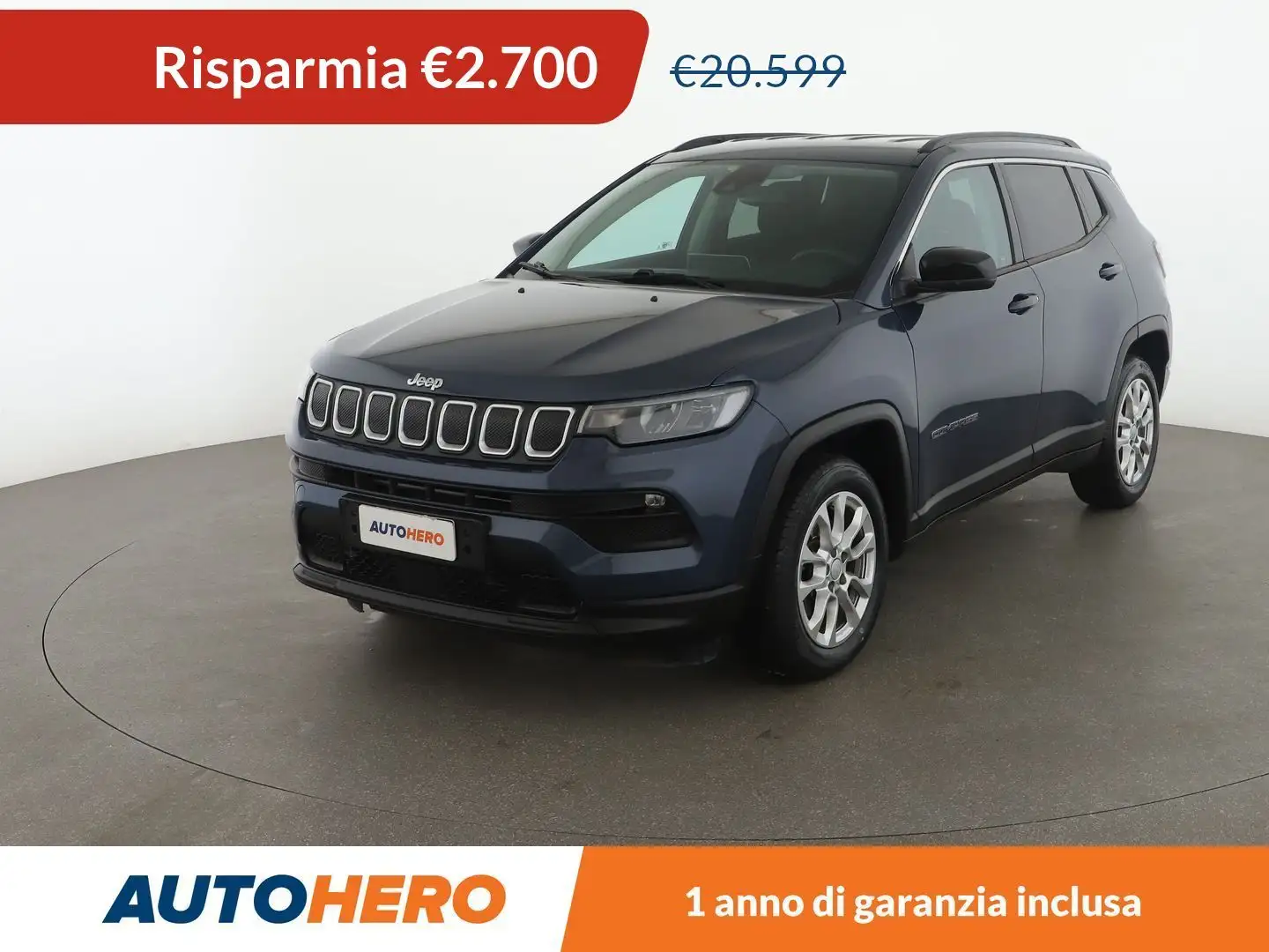 Jeep Compass 1.6 M-Jet Longitude Bleu - 1