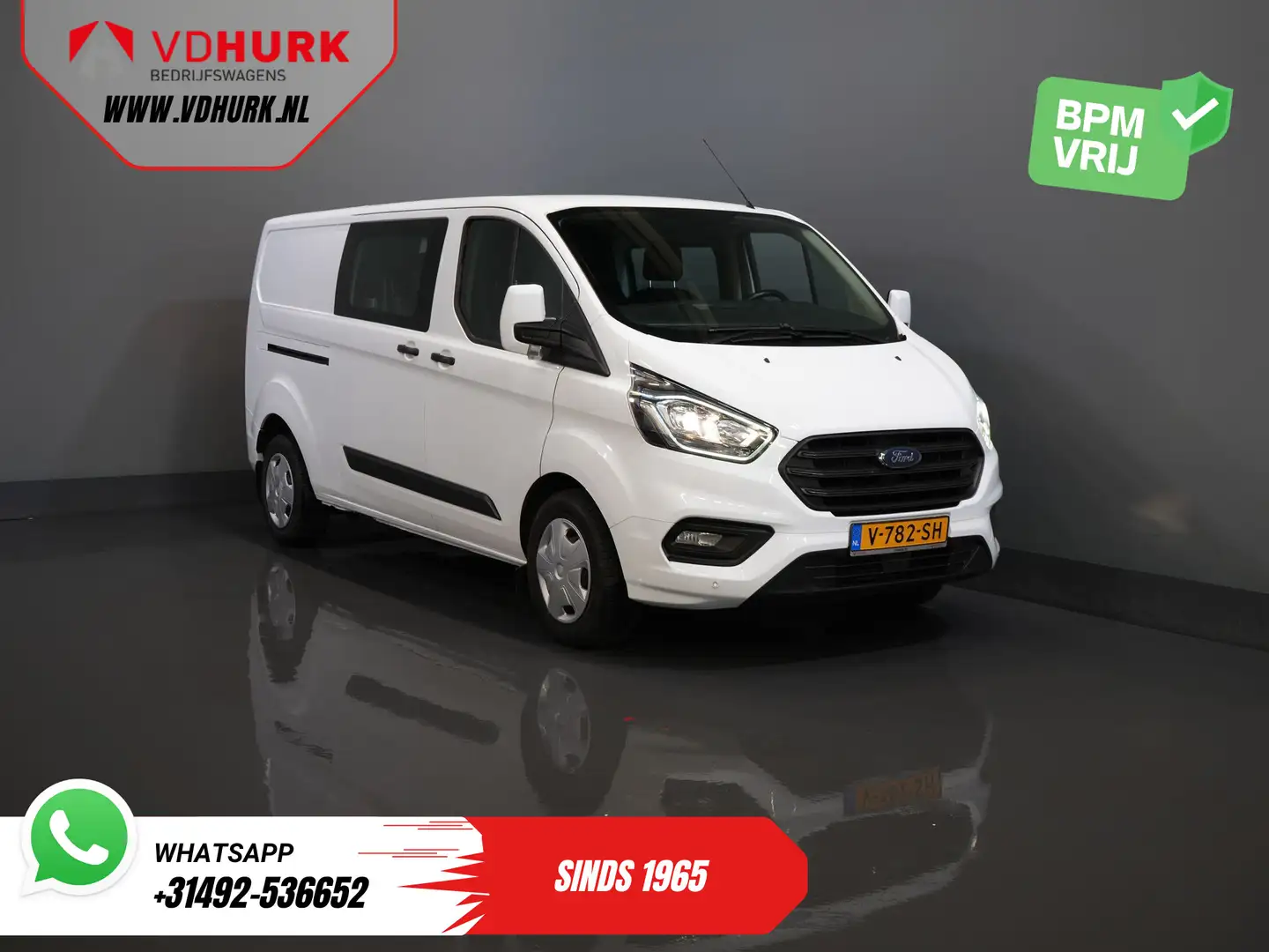 Ford Transit Custom 340 2.0 TDCI 130 pk L2 Dubbel Cabine DC BPM VRIJ! Bianco - 1