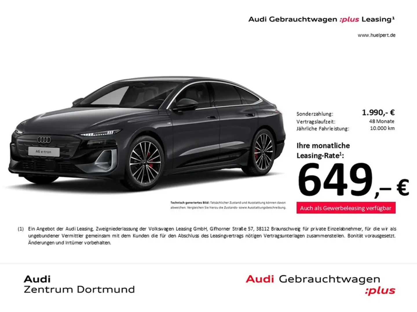 Audi A6 e-tron Sportback quattro S LINE AHK ACC LM20 Grau - 1