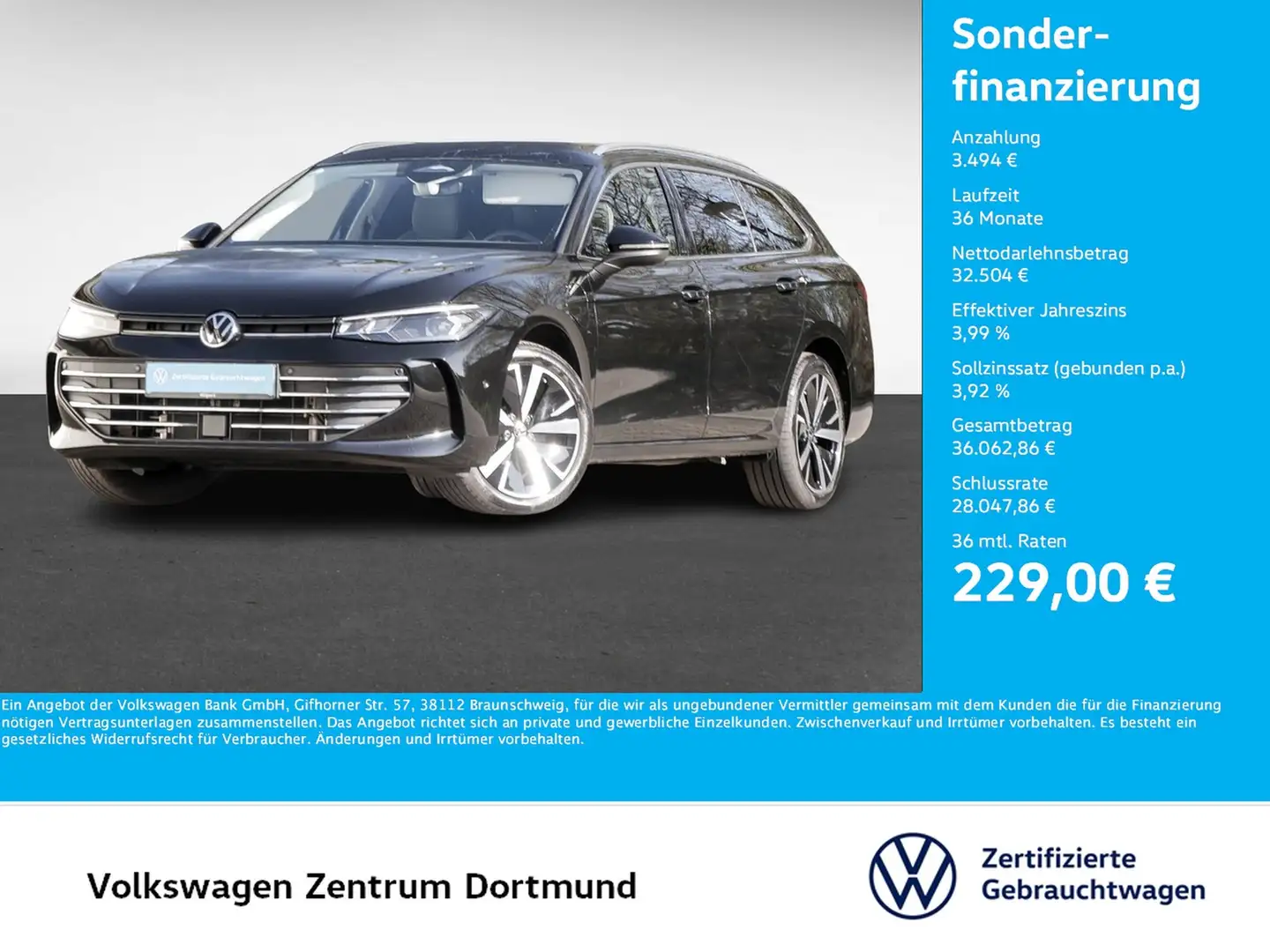 Volkswagen Passat Variant 1.5 HYBRID BUSINESS AHK CAM LM18 Noir - 1