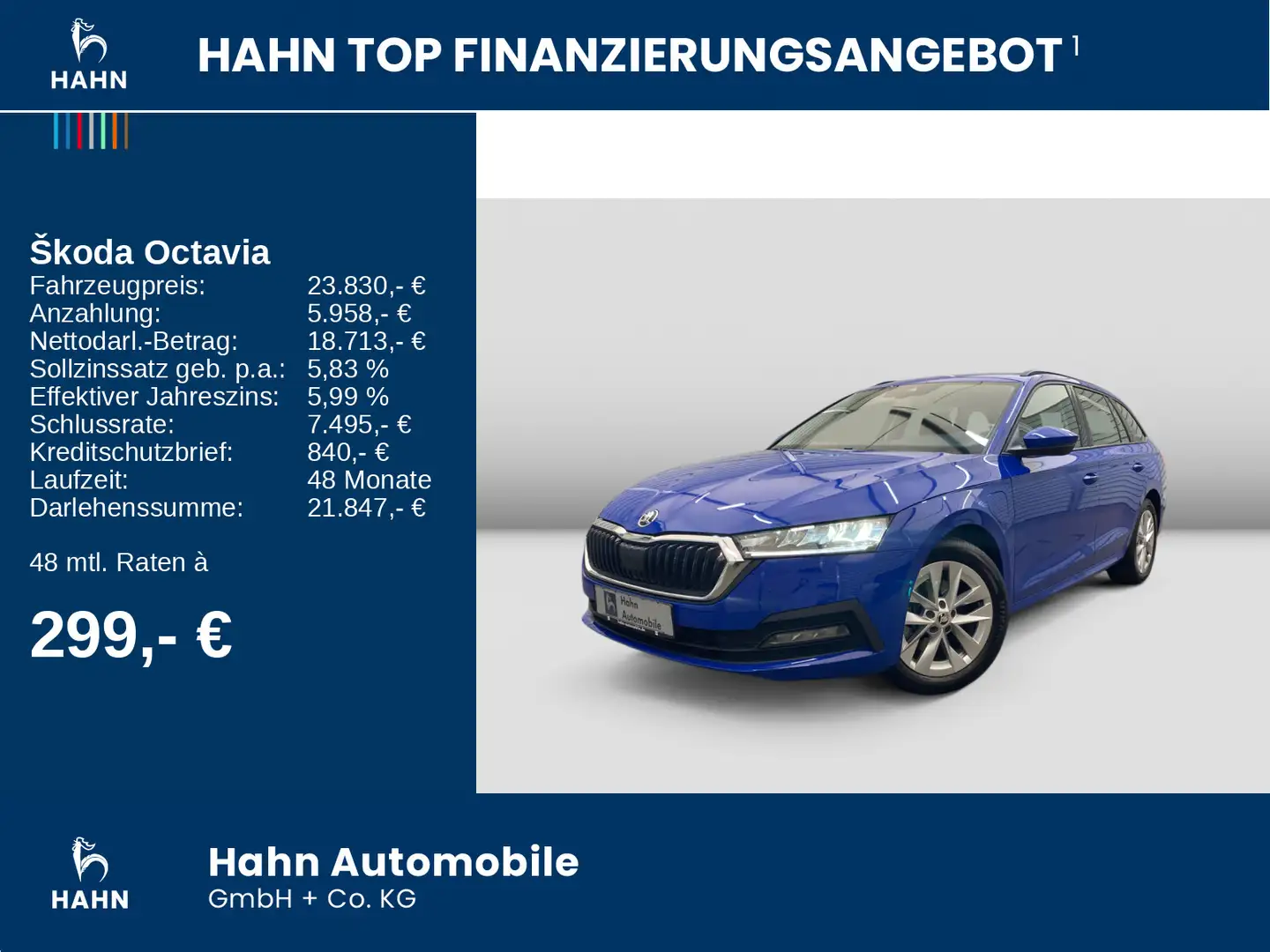 Skoda Octavia Combi 1.4 TSI DSG iV Ambition AHK Kamera Blau - 2