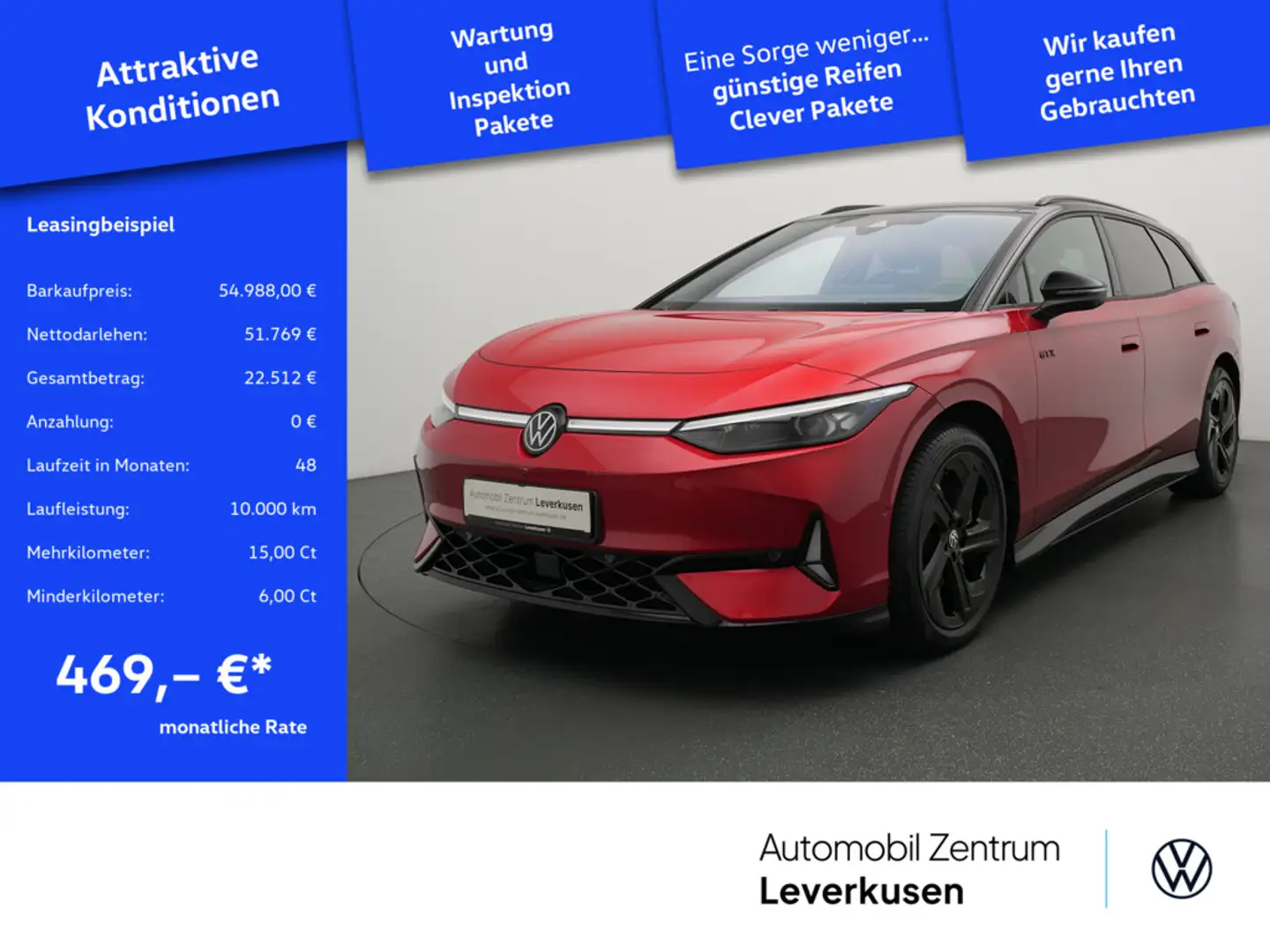 Volkswagen ID.7 Tourer GTX NAVI VIRT KAM 360° DCC CARPLAY Schwarz - 1