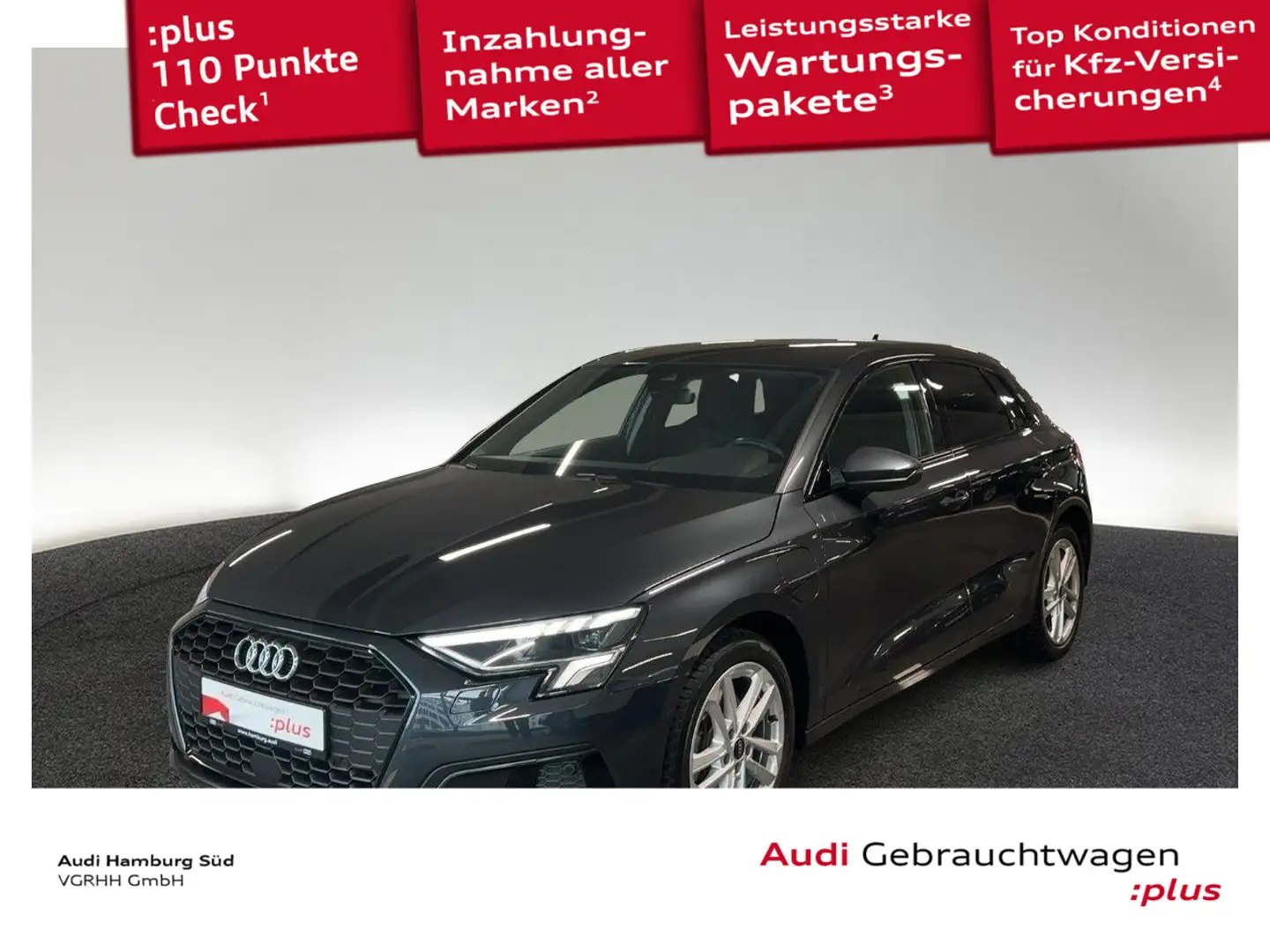 Audi A3 40 TFSI e advanced S tronic LED Nav Gris - 1