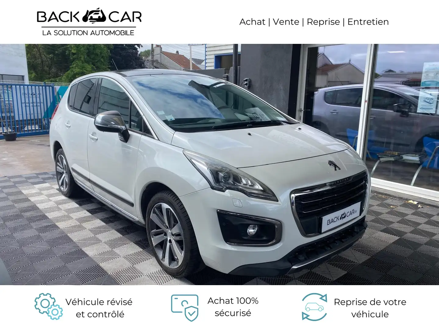 Peugeot 3008 1.6 THP 165ch S\u0026amp;S EAT6 Feline Blanc - 1