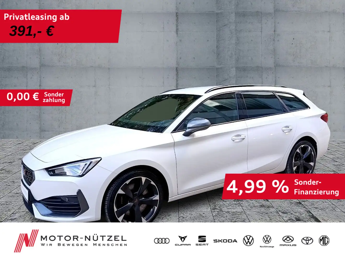 CUPRA Leon ST VZ 2.0TSI DSG LED+APP+DAB+ACC+PDC+NSW+VC Weiß - 1