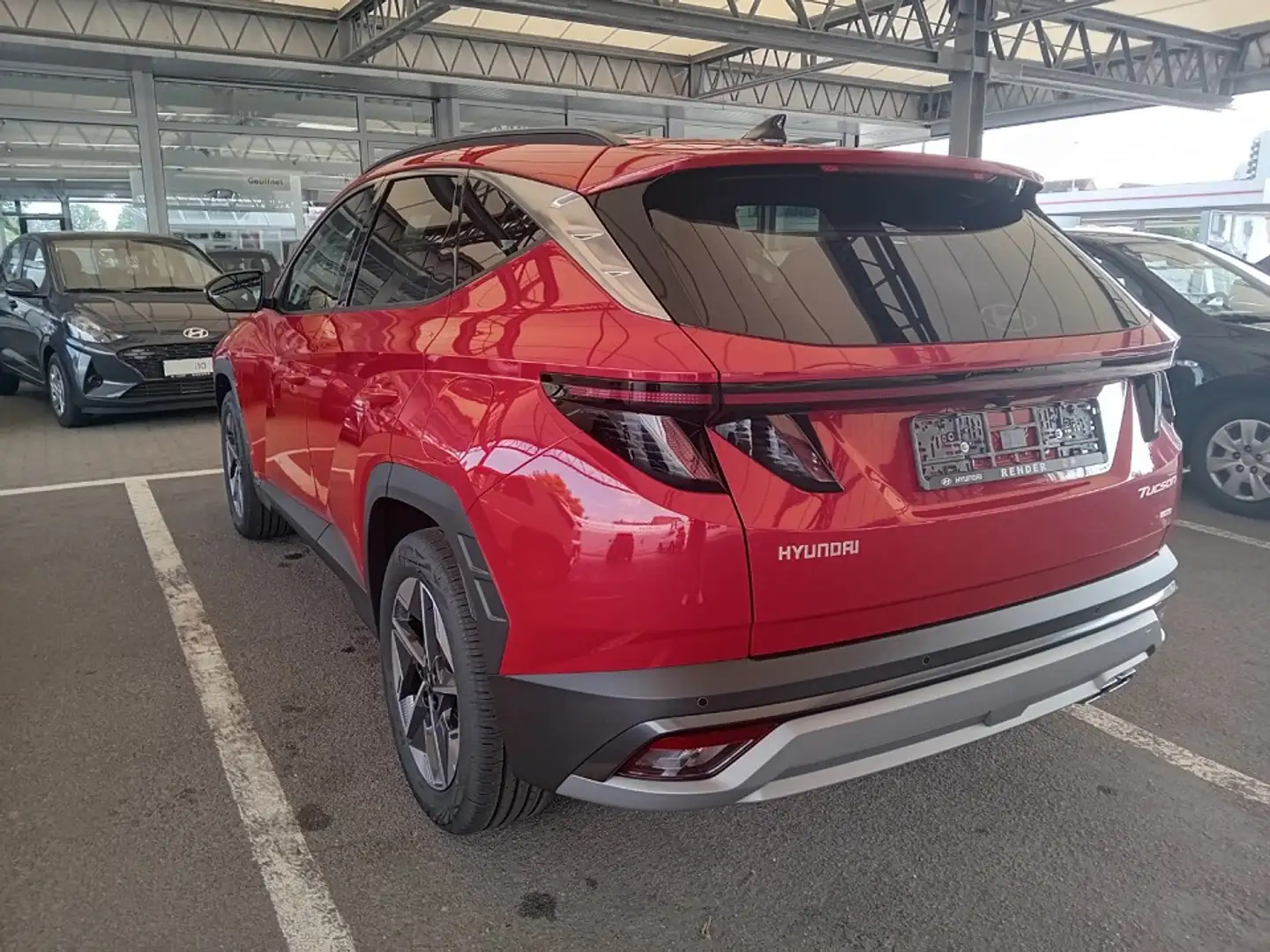 Hyundai TUCSON 1.6 T-GDI 48V 7-DCT 4WD TREND Krell Sound System, Rot - 2