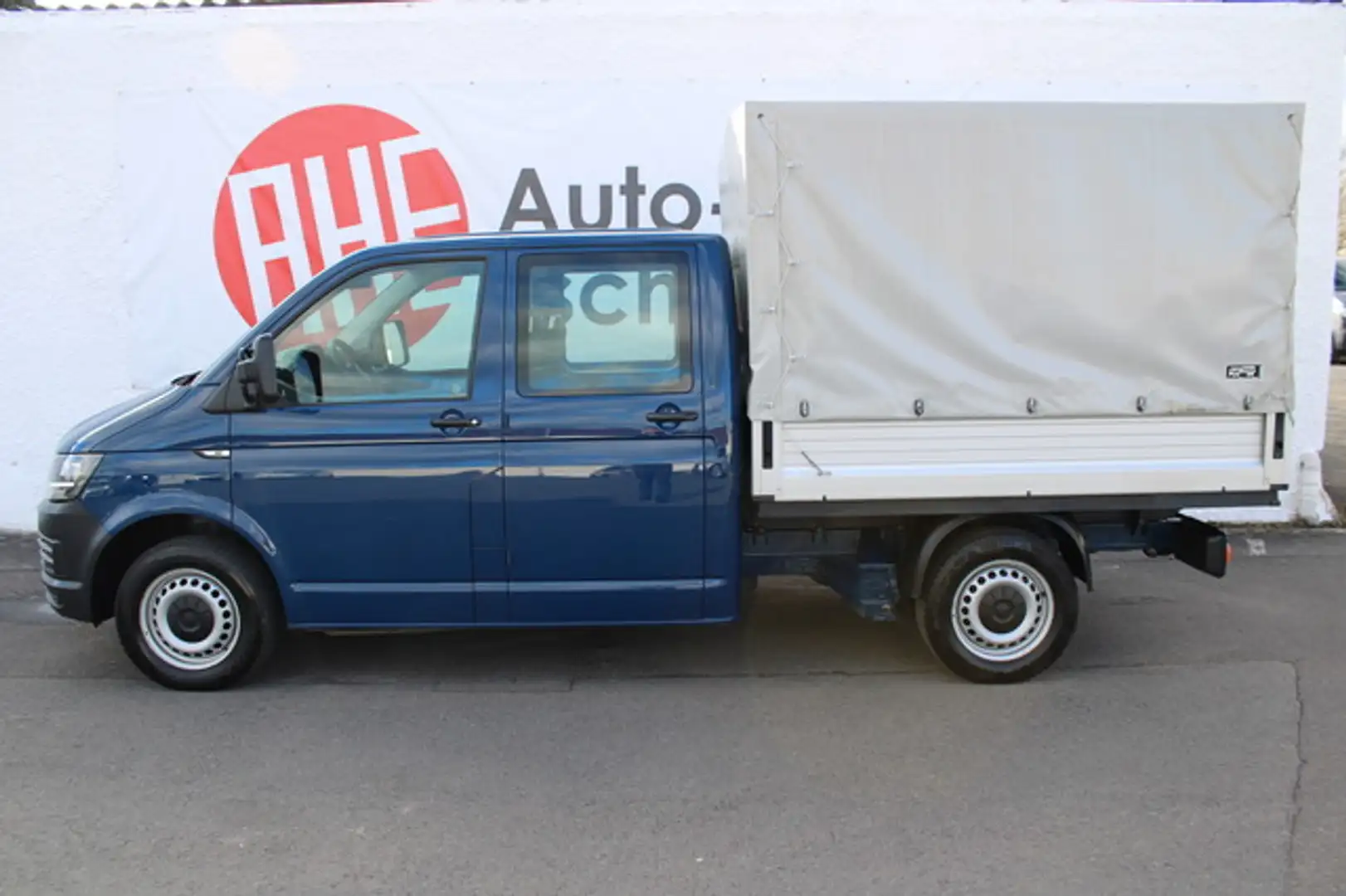 Volkswagen T6 Transporter 2.0 TDI Pritsche DoKa LR 4M Ahk Blauw - 2