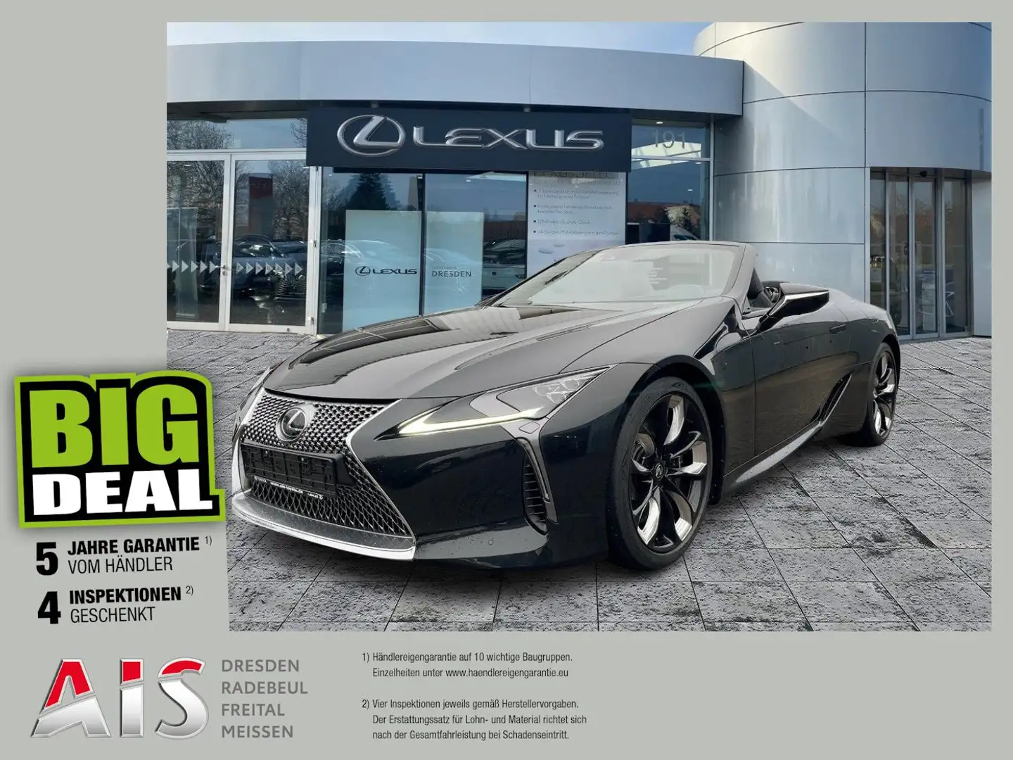 Lexus LC 500 Cabrio HUD*Navi*360KAM*ACC*DAB Schwarz - 1