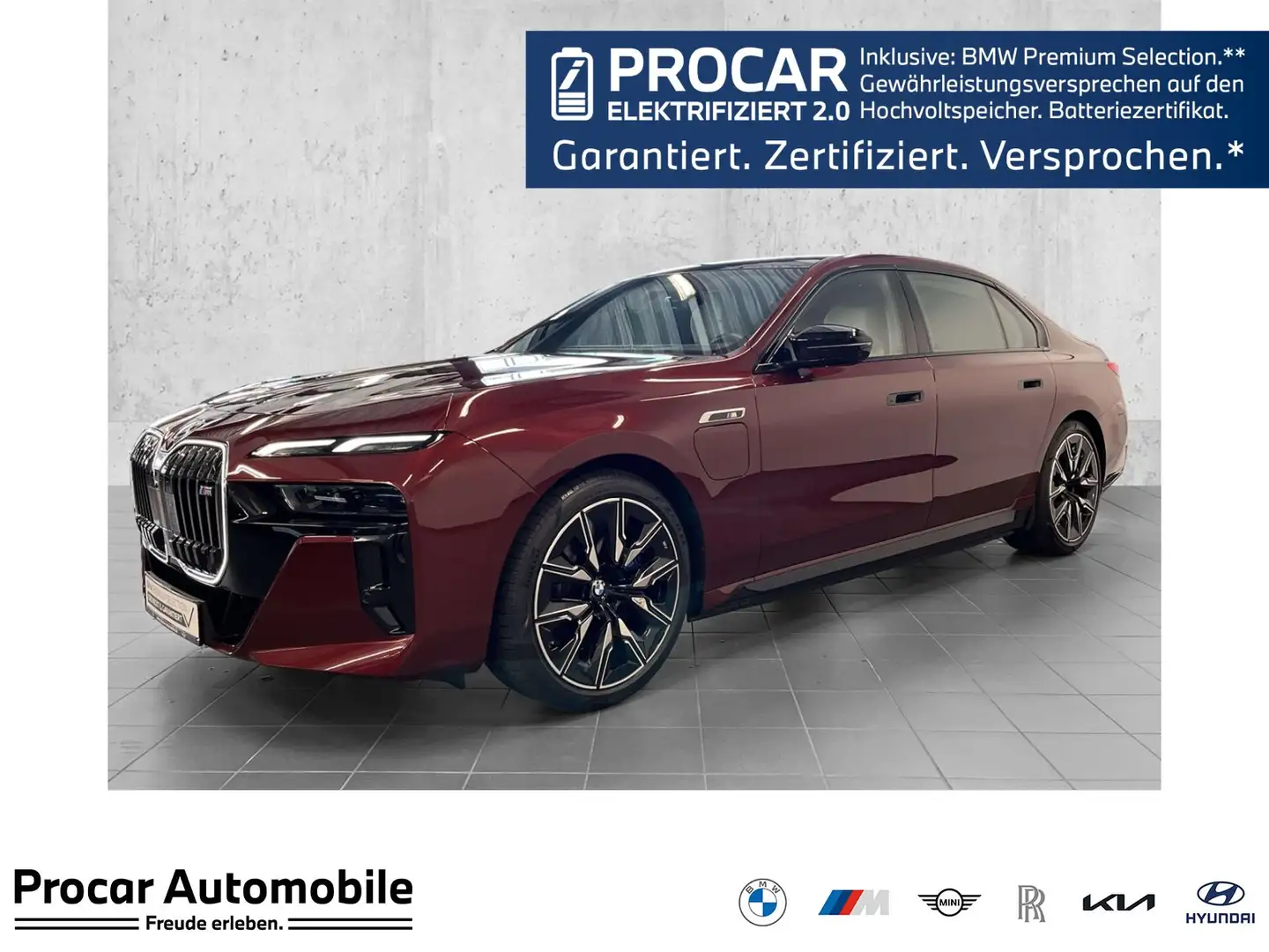 BMW 760 M760e xDrive M Sport HUD PANO ACC 360°KAM RFK Rot - 1