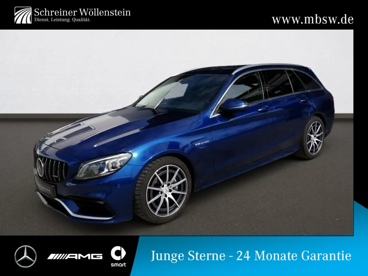 Mercedes-Benz C 63 AMG T *Distr*360°*HUD*Comand*Mbeam*AHK*Ambi Blau - 1
