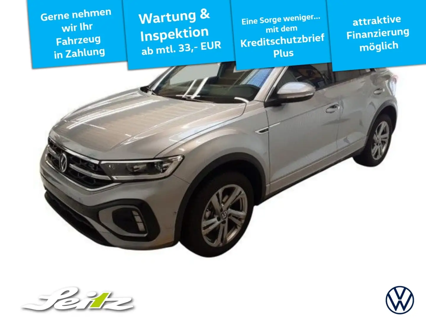 Volkswagen T-Roc 1.0 TSI R-Line *MATRIX*KAMERA*NAVI*SITZH* Silber - 1