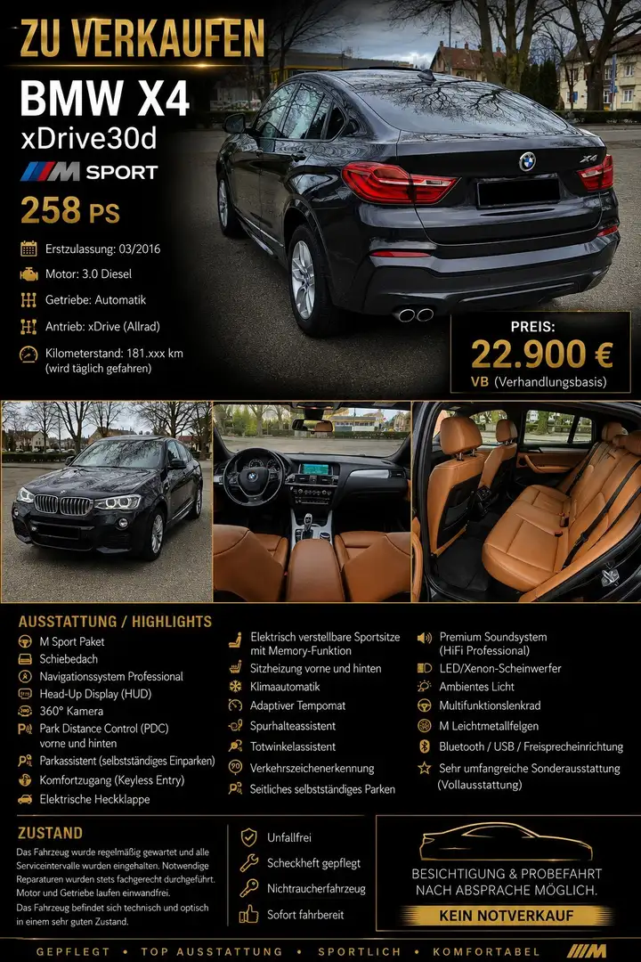 BMW X4 M xDrive 30d Sport Aut. Grau - 2