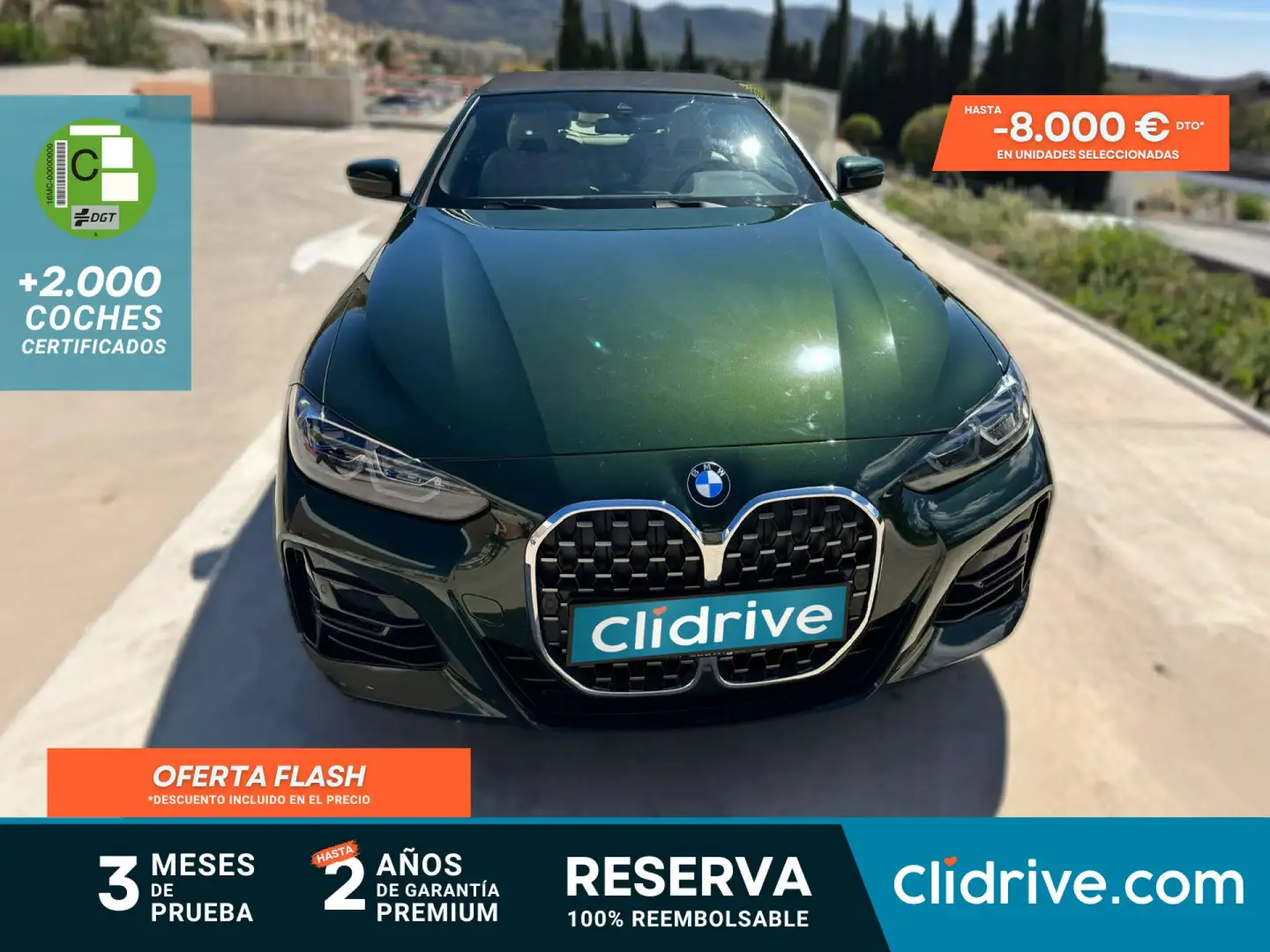 BMW 440 440dA xDrive Cabrio Groen - 1