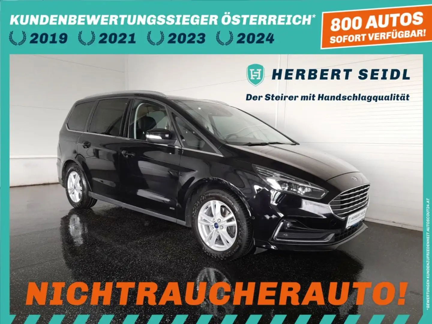 Ford Galaxy TITANIUM 4x4 2,0 EcoBlue Aut *7-SITZE / LED / NAVI / AHV / ACC / VERKEHRSZEICHEN & SPURHALTEASSIST* Schwarz - 1