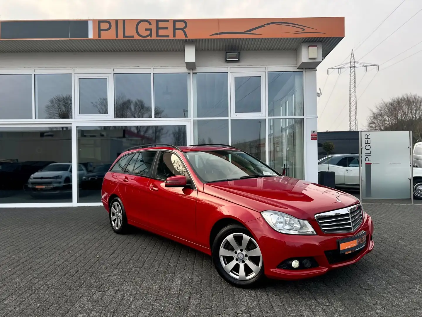 Mercedes-Benz C 200 C200 T Automatik SHZ*TEMP*KLIMA*AHK*SCHECKHEFT Piros - 1