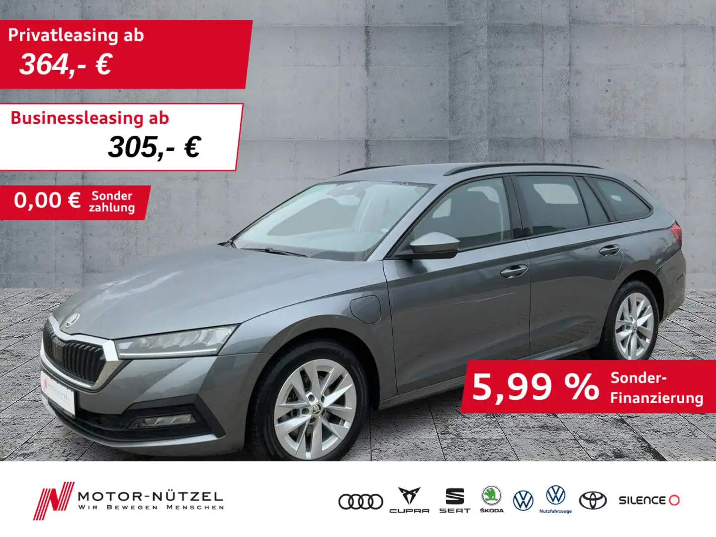 Skoda Octavia Combi iV AMBITION LED+AHK+APP+2xSHZ+RFK Grau - 1