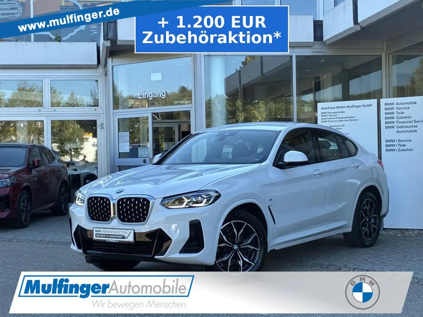 BMW X4 x20d M Sport Leder HUD Laser Kamera H/K AHK19 Weiß - 1