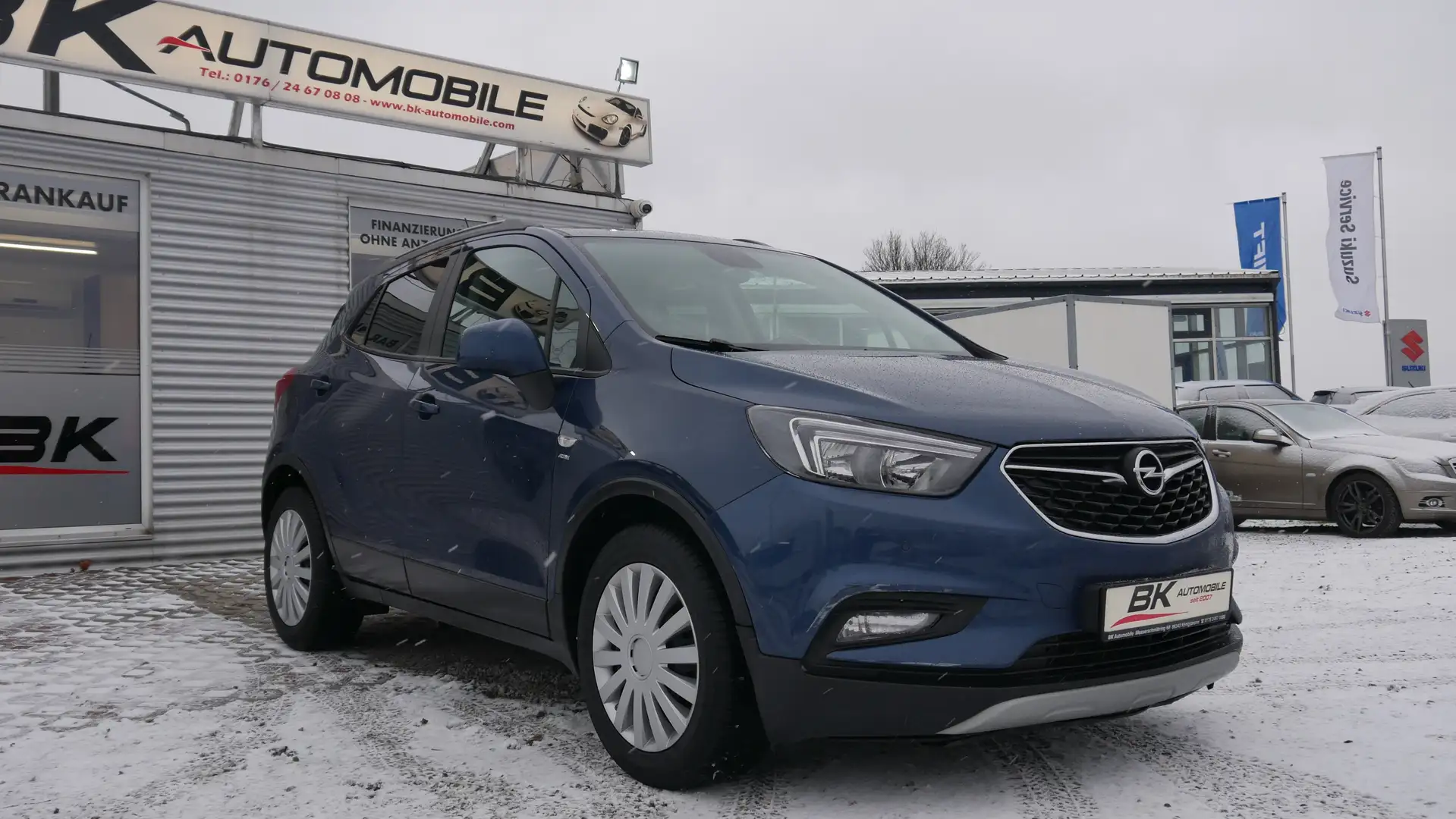 Opel Mokka X Automatik 1. Hand Scheckheft Sitzheizung Tempomat Blau - 1