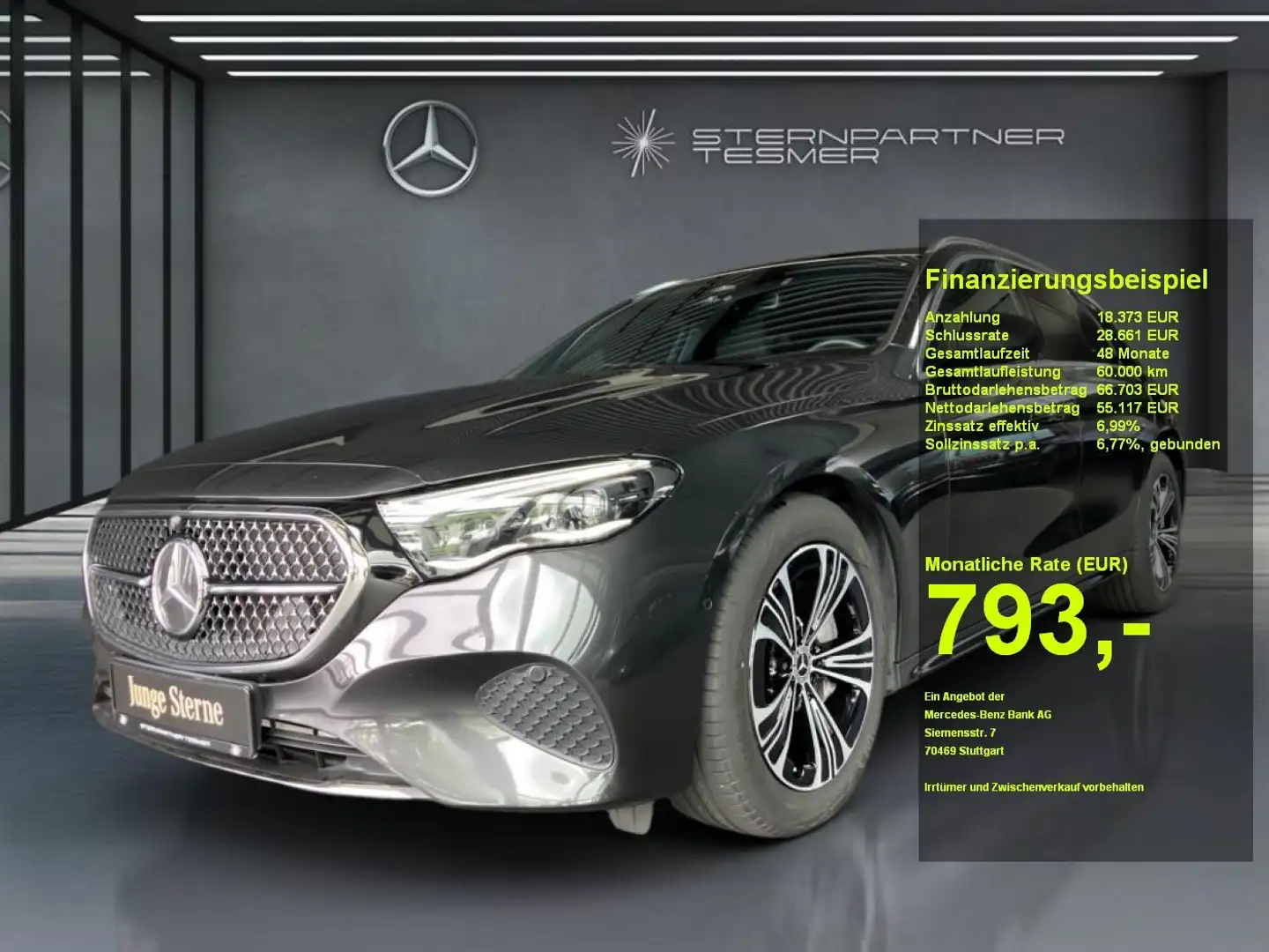 Mercedes-Benz E 450 d 4M T Avantgarde+Sitzklima+AHK+Pano+Digit Gris - 1
