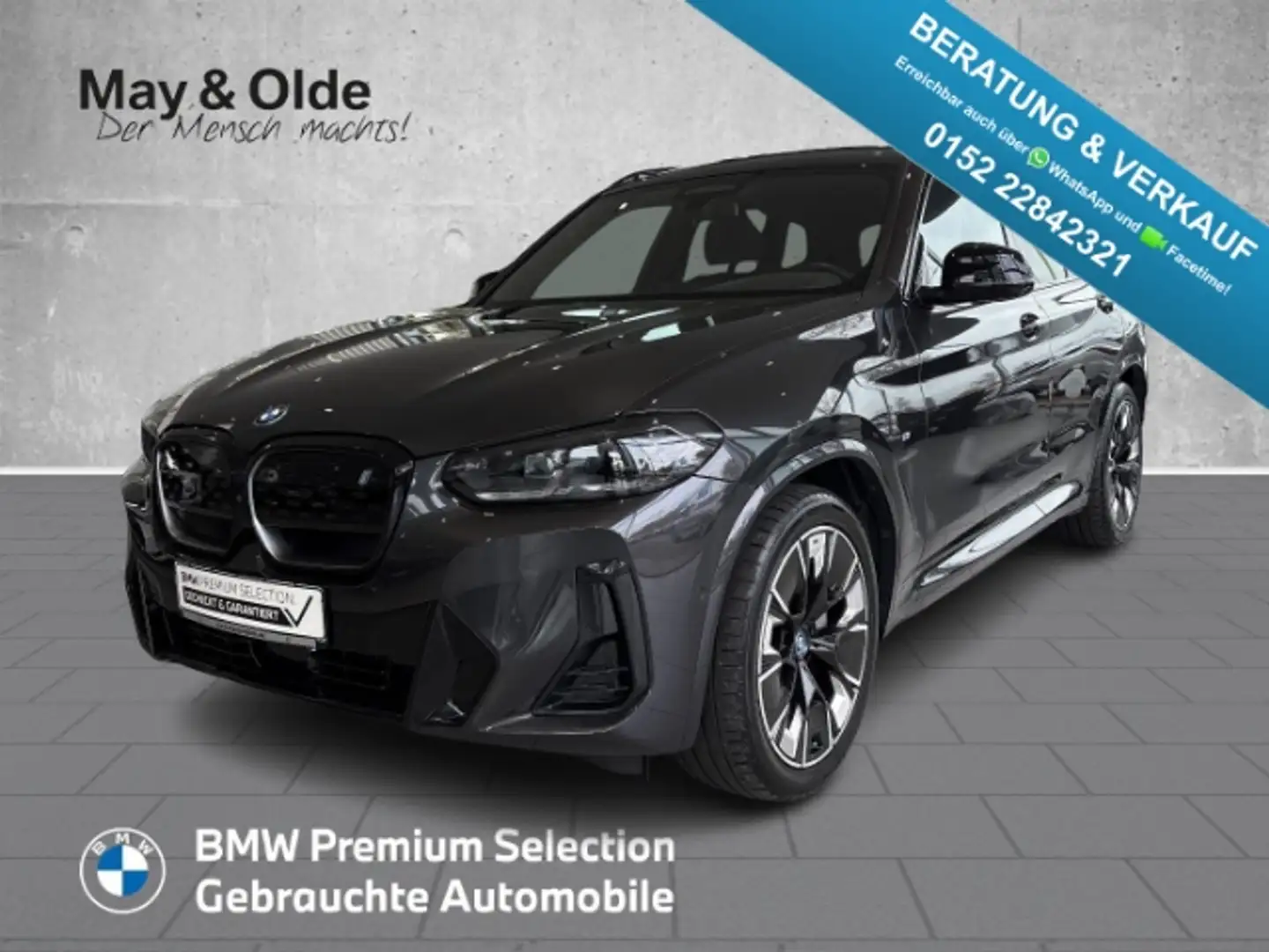BMW iX3 M SPORT AHK SHZ LHZ HUD Pano 360grad Navi Leder Me Grau - 1