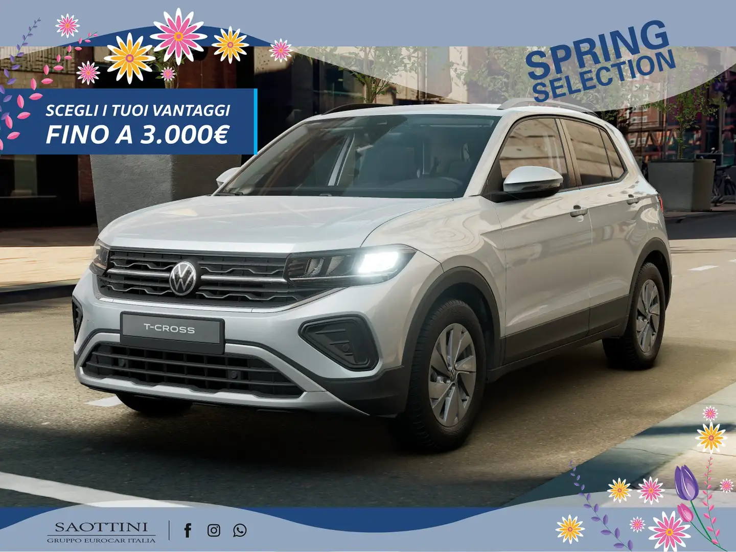 Volkswagen T-Cross 1.0 TSI Life 115 CV DSG Grijs - 1