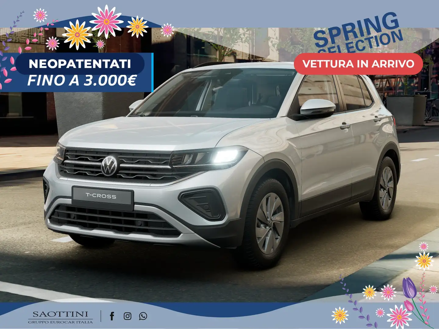 Volkswagen T-Cross 1.0 TSI Life 115 CV DSG Grigio - 1