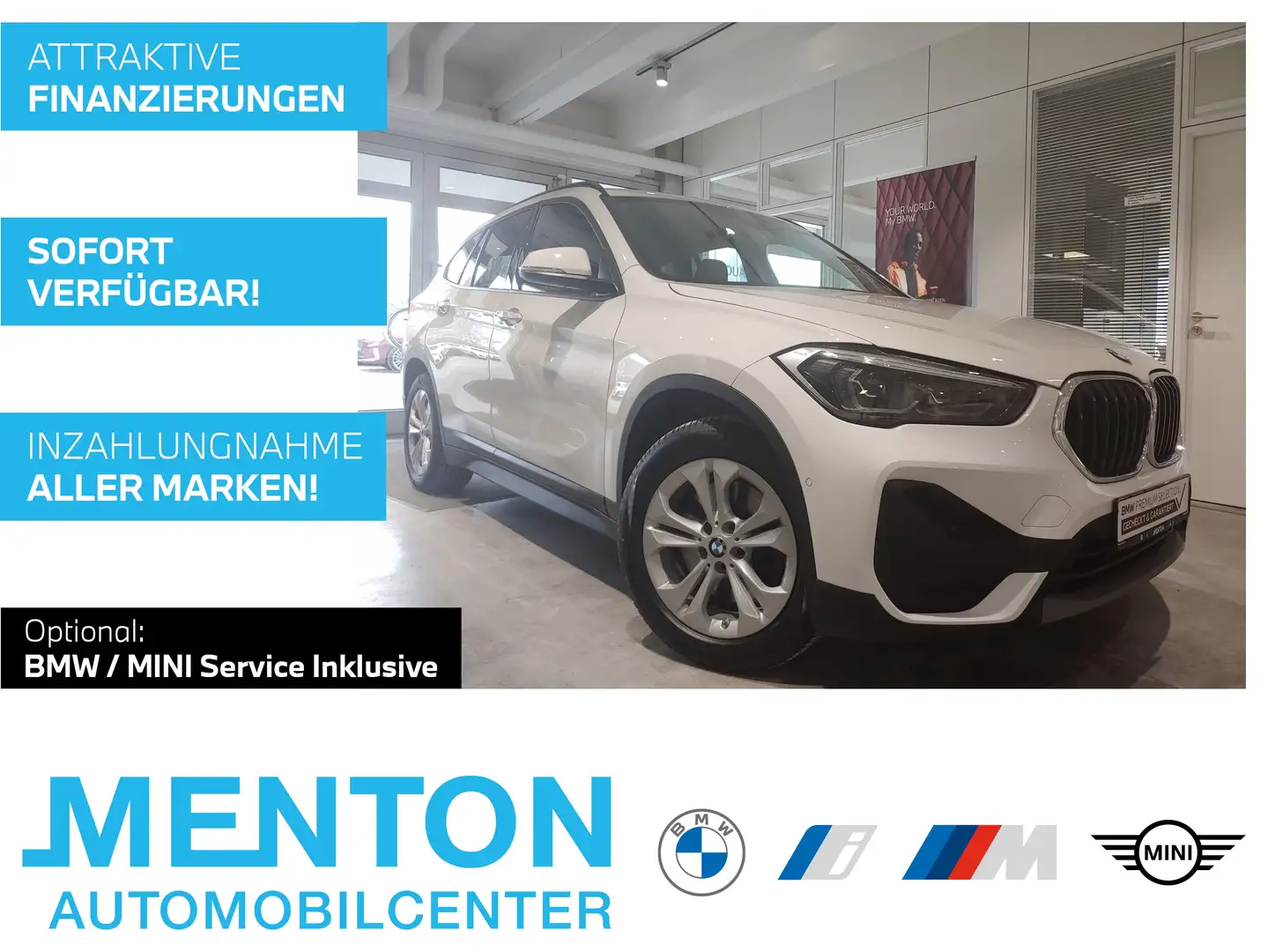 BMW X1 xDrive25e AHK/LED/PDC/Shz/Parkassistent Blanc - 1
