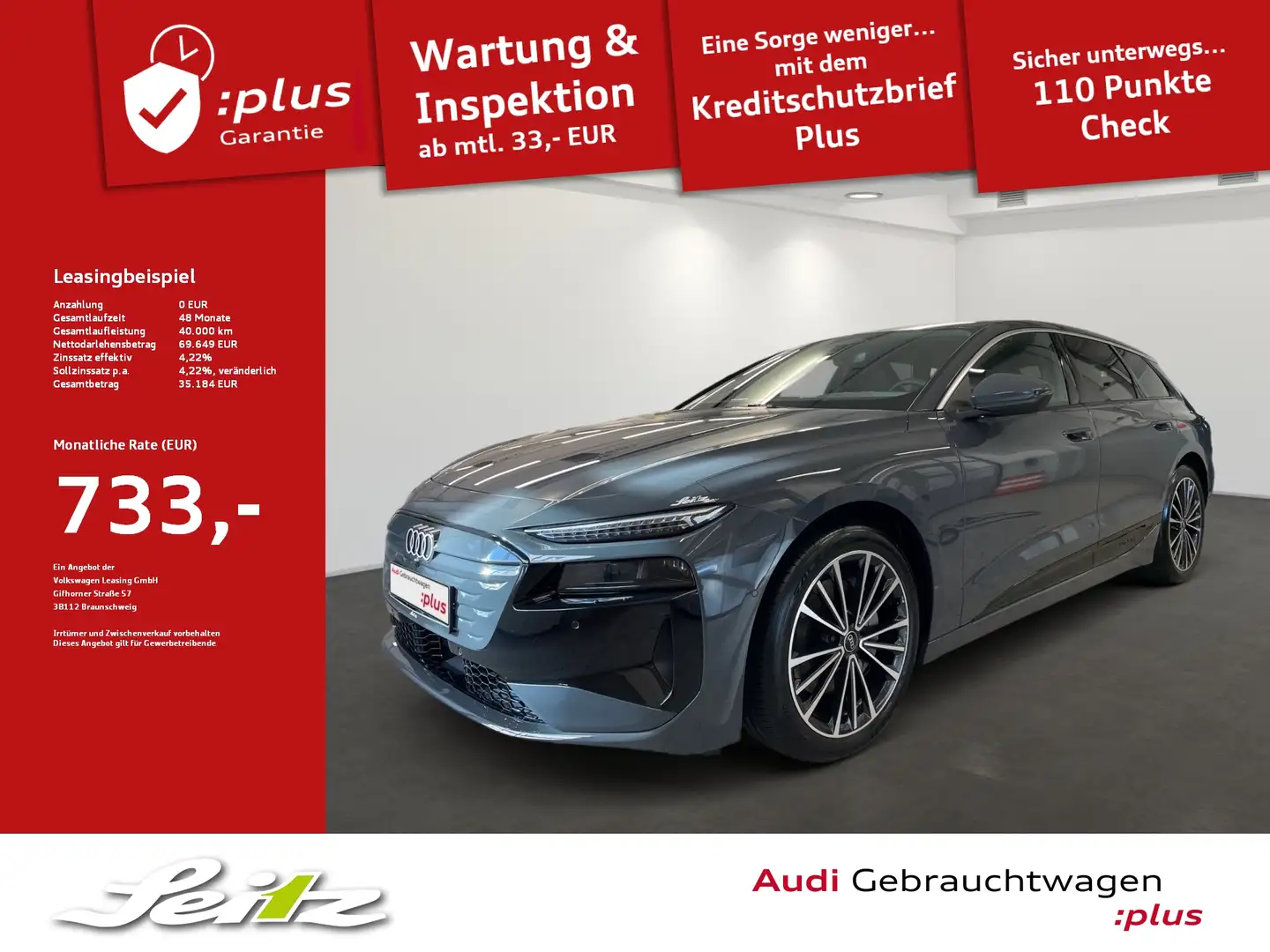 Audi A6 e-tron Avant performance *AHK*MATRIX*KAMERA*SITZH* Szary - 1