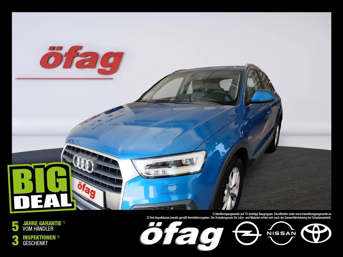 Audi Q3 2.0 TDI quattro intense offroad AHK+LED+Navi Blau - 1